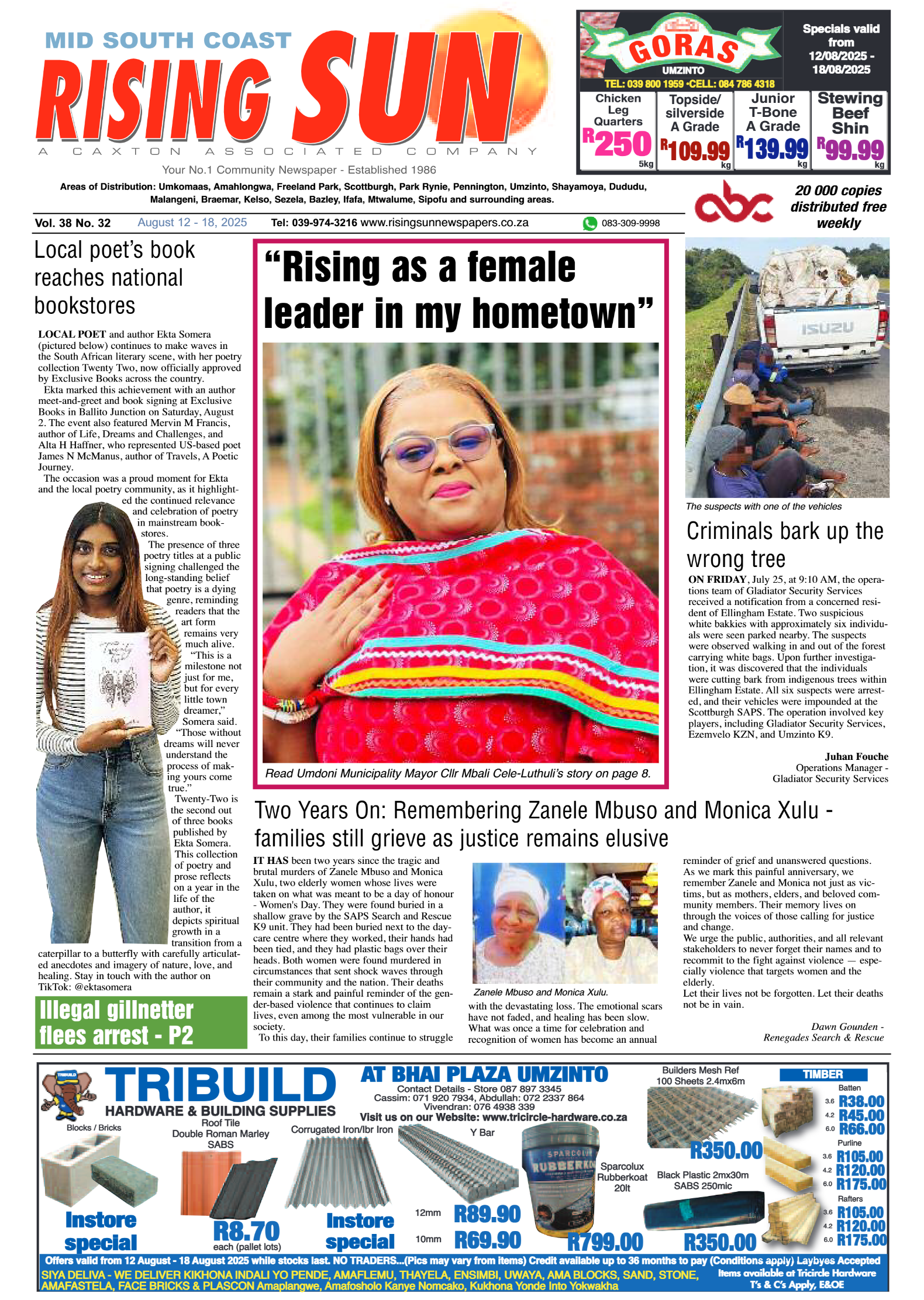 Mid South Coast Rising Sun E-Paper, August 12, 2025 page 1