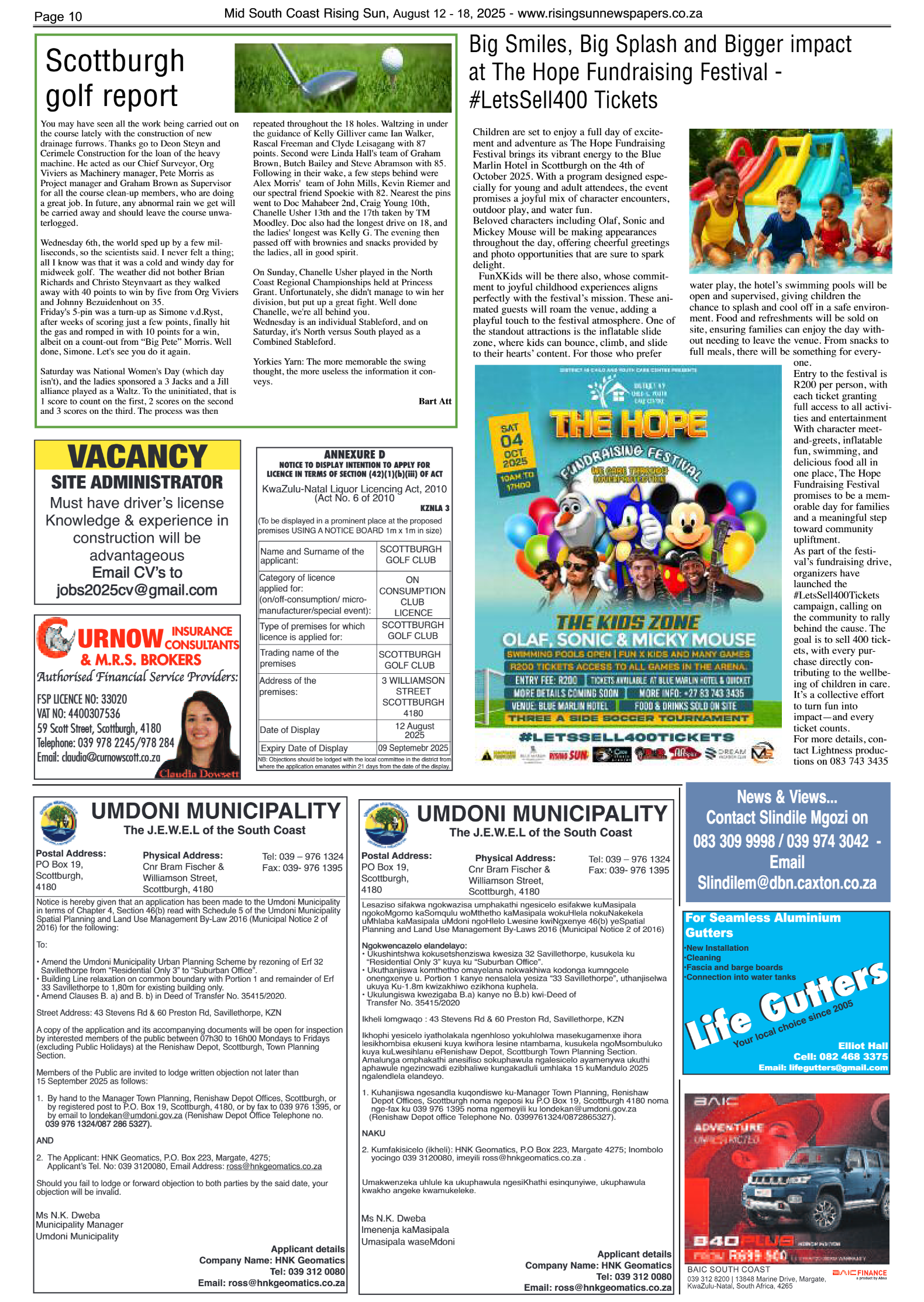 Mid South Coast Rising Sun E-Paper, August 12, 2025 page 10