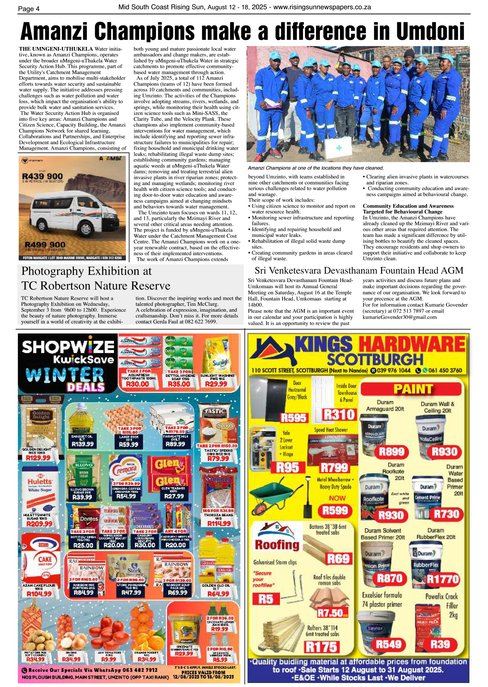 Mid South Coast Rising Sun E-Paper, August 12, 2025 page 4
