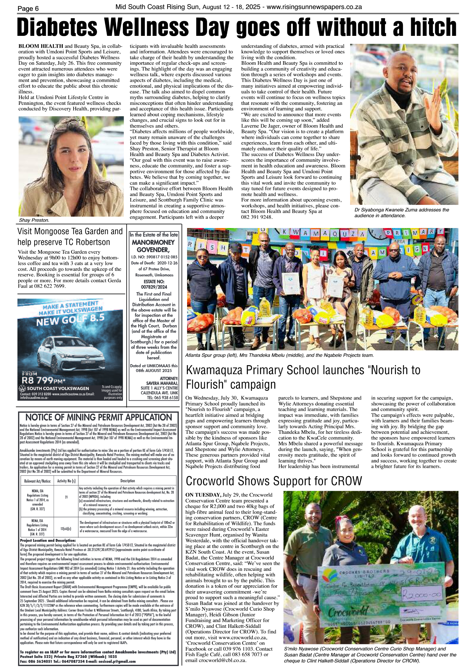 Mid South Coast Rising Sun E-Paper, August 12, 2025 page 6