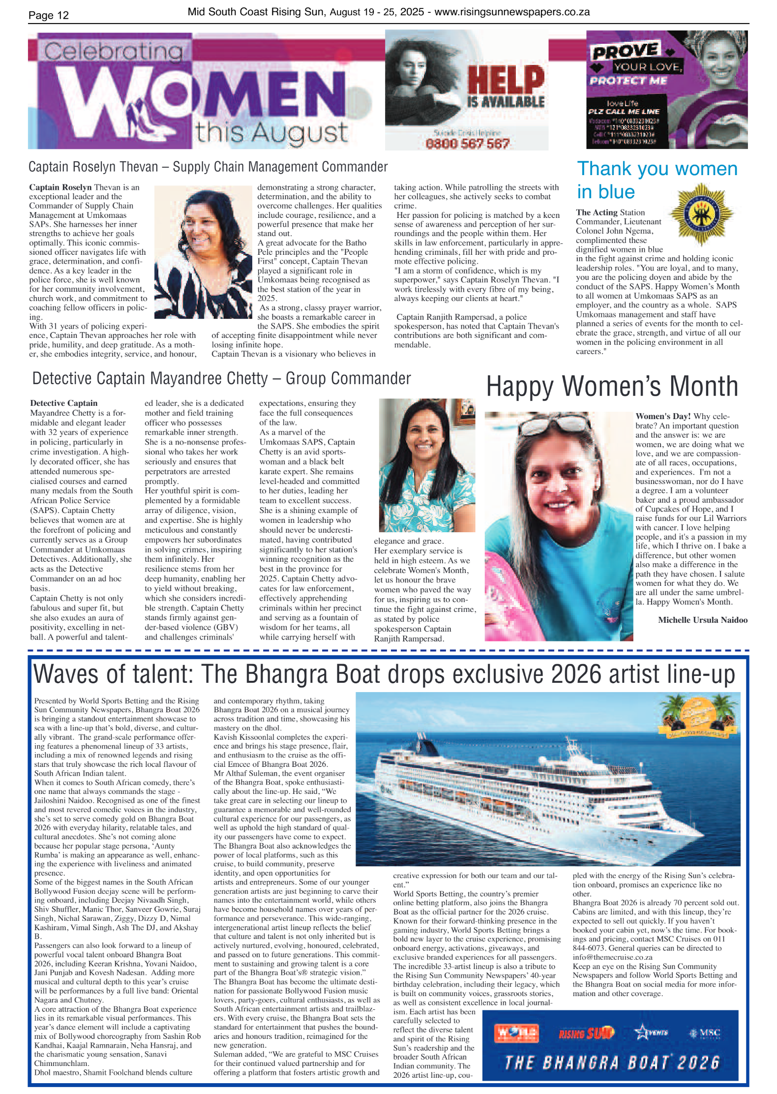 Mid South Coast Rising Sun E-Paper, August 19, 2025 page 12
