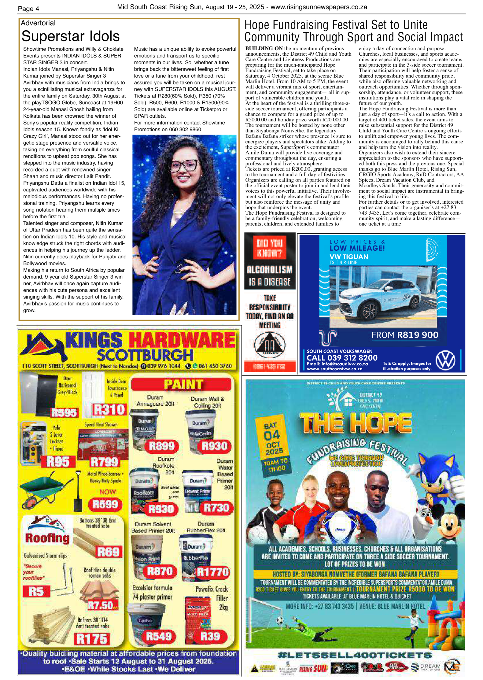 Mid South Coast Rising Sun E-Paper, August 19, 2025 page 4
