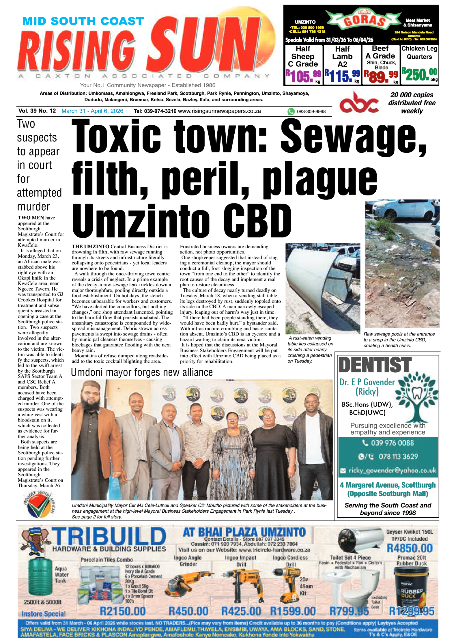 Mid South Coast Rising Sun E-Paper, March 31, 2026 page 1