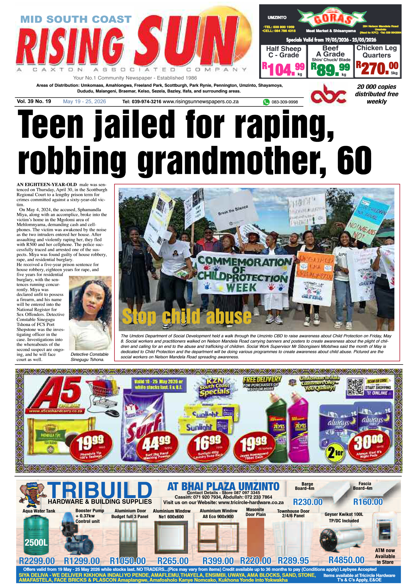 Mid South Coast Rising Sun E-Paper, May 19, 2026 page 1