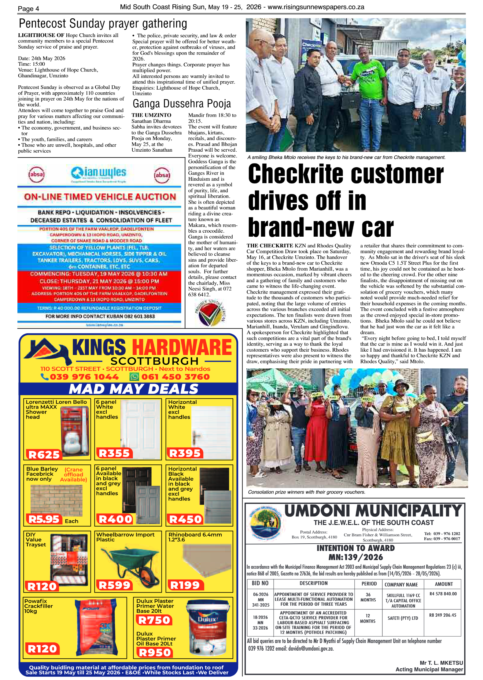 Mid South Coast Rising Sun E-Paper, May 19, 2026 page 4