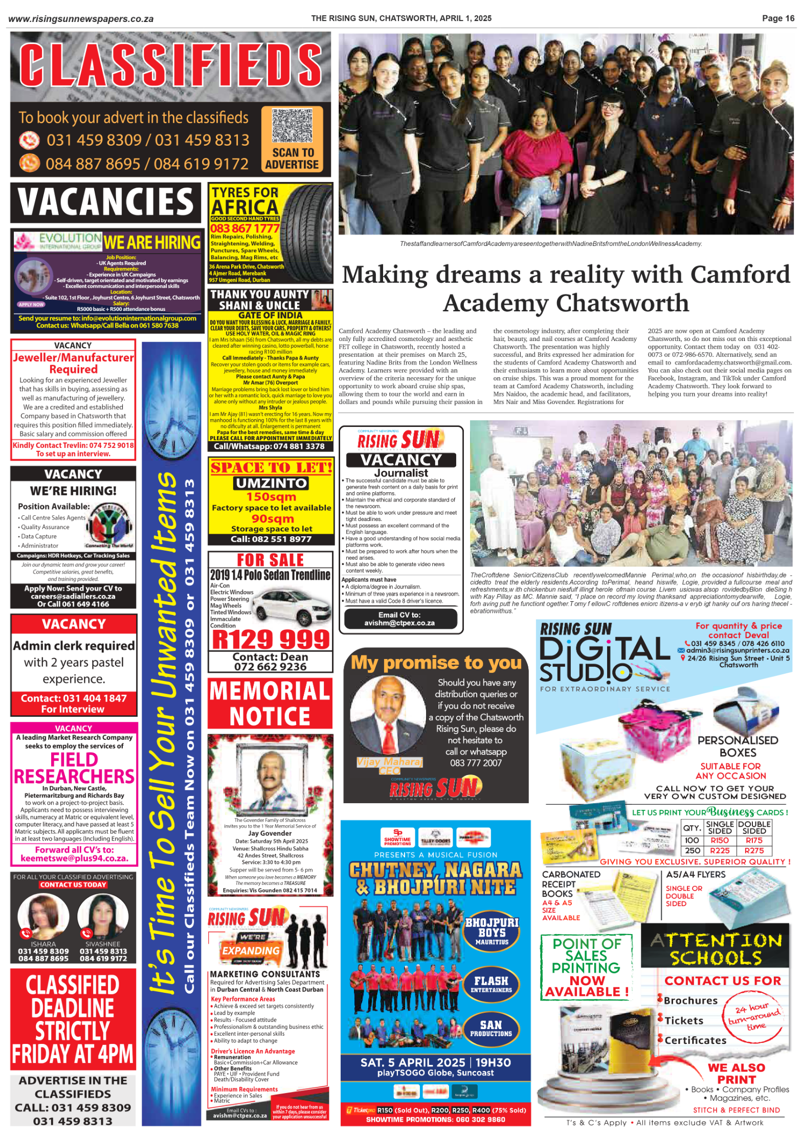 Rising Sun Chatsworth E-Paper, April 1, 2025 page 20