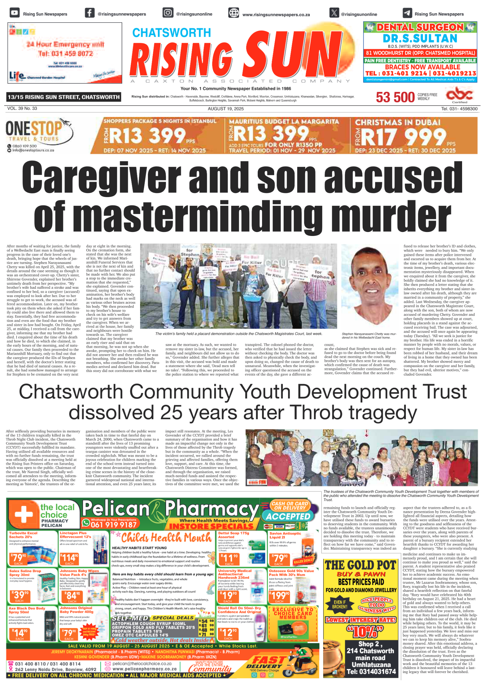 Rising Sun Chatsworth E-Paper, August 19, 2025 page 1