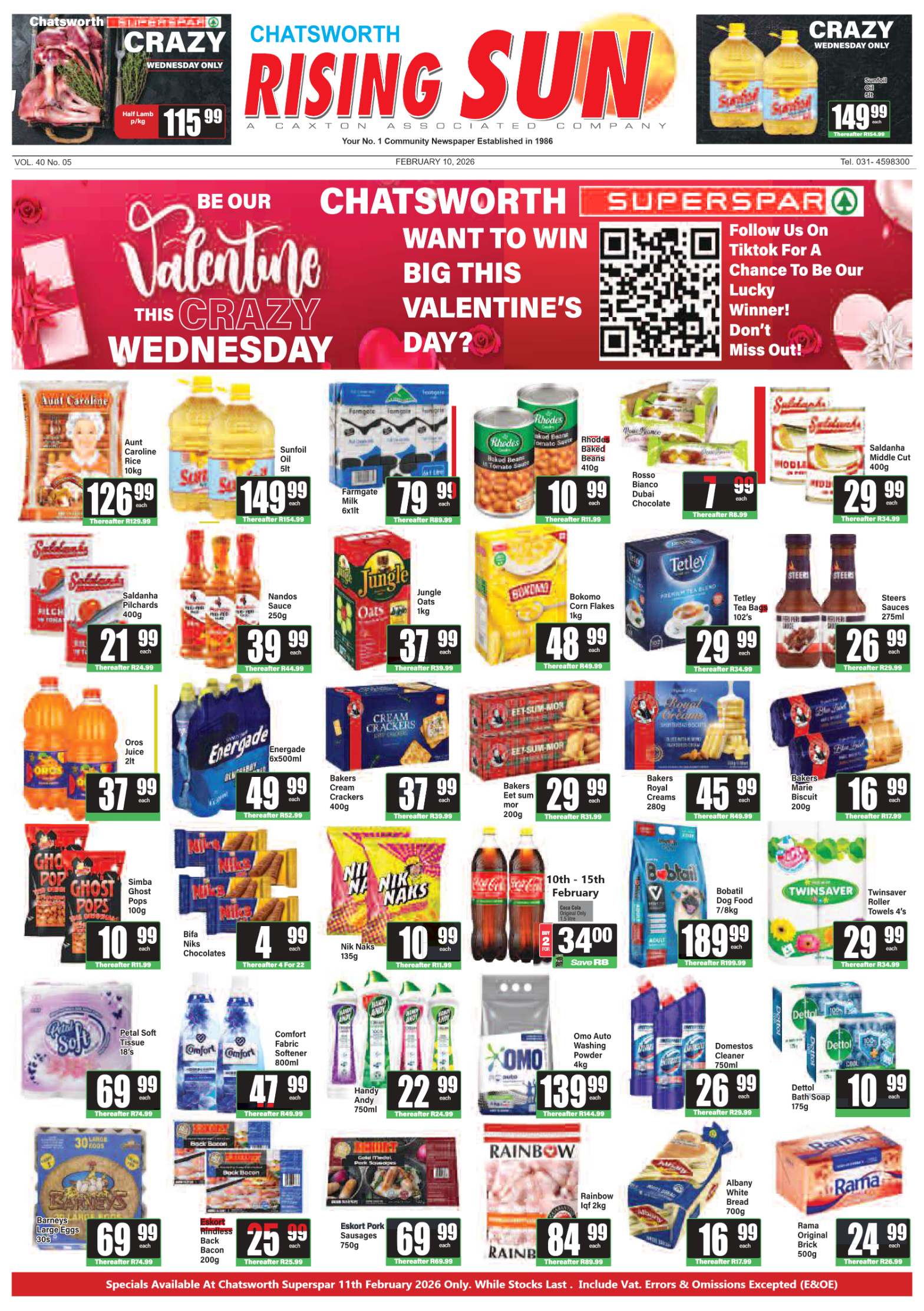 Rising Sun Chatsworth E-Paper, February 10, 2026 page 1