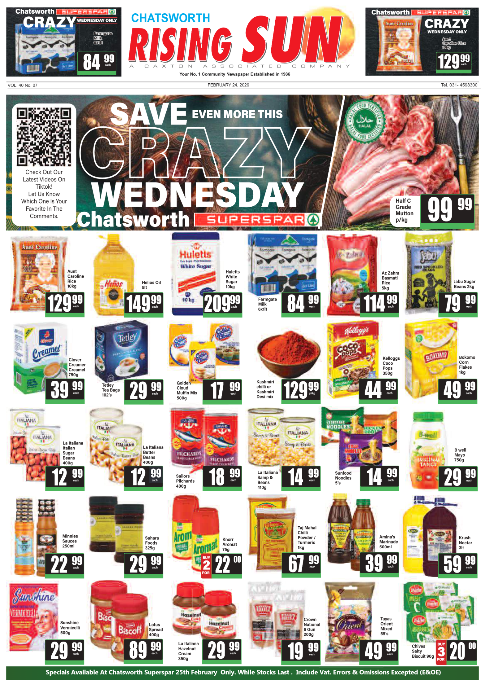 Rising Sun Chatsworth E-Paper, February 24, 2026 page 1