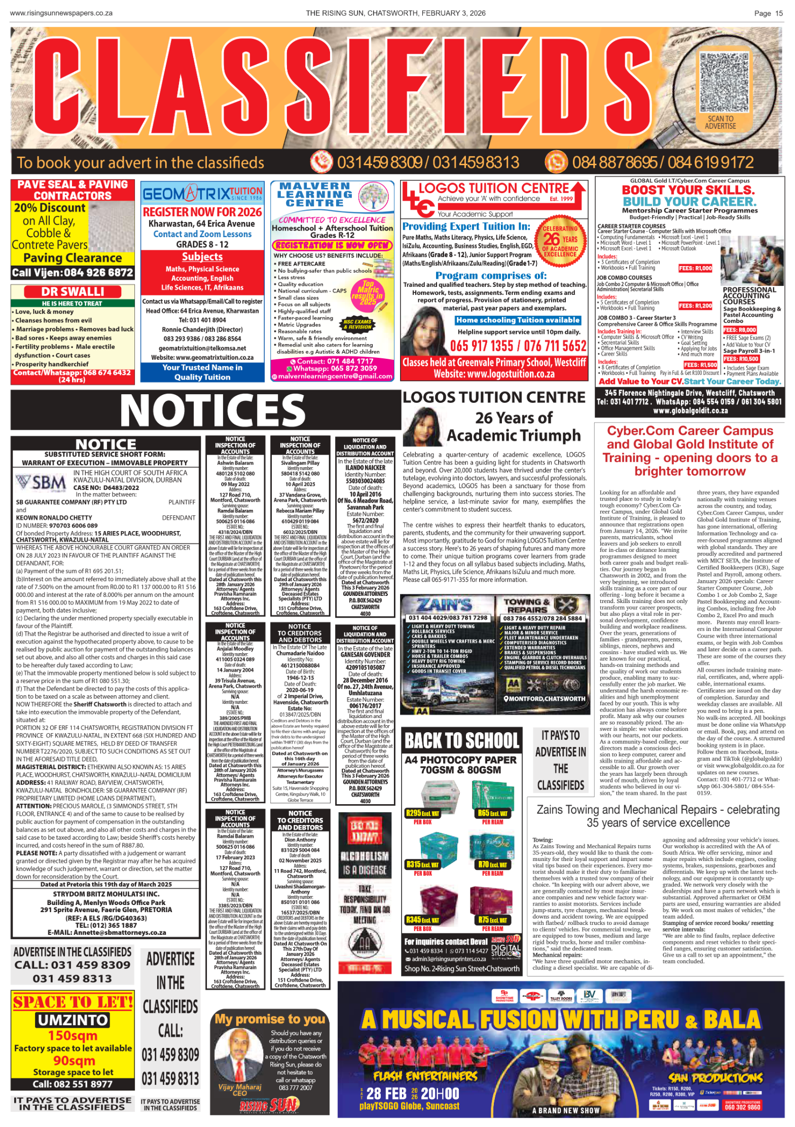 Rising Sun Chatsworth E-Paper, February 3, 2026 page 17