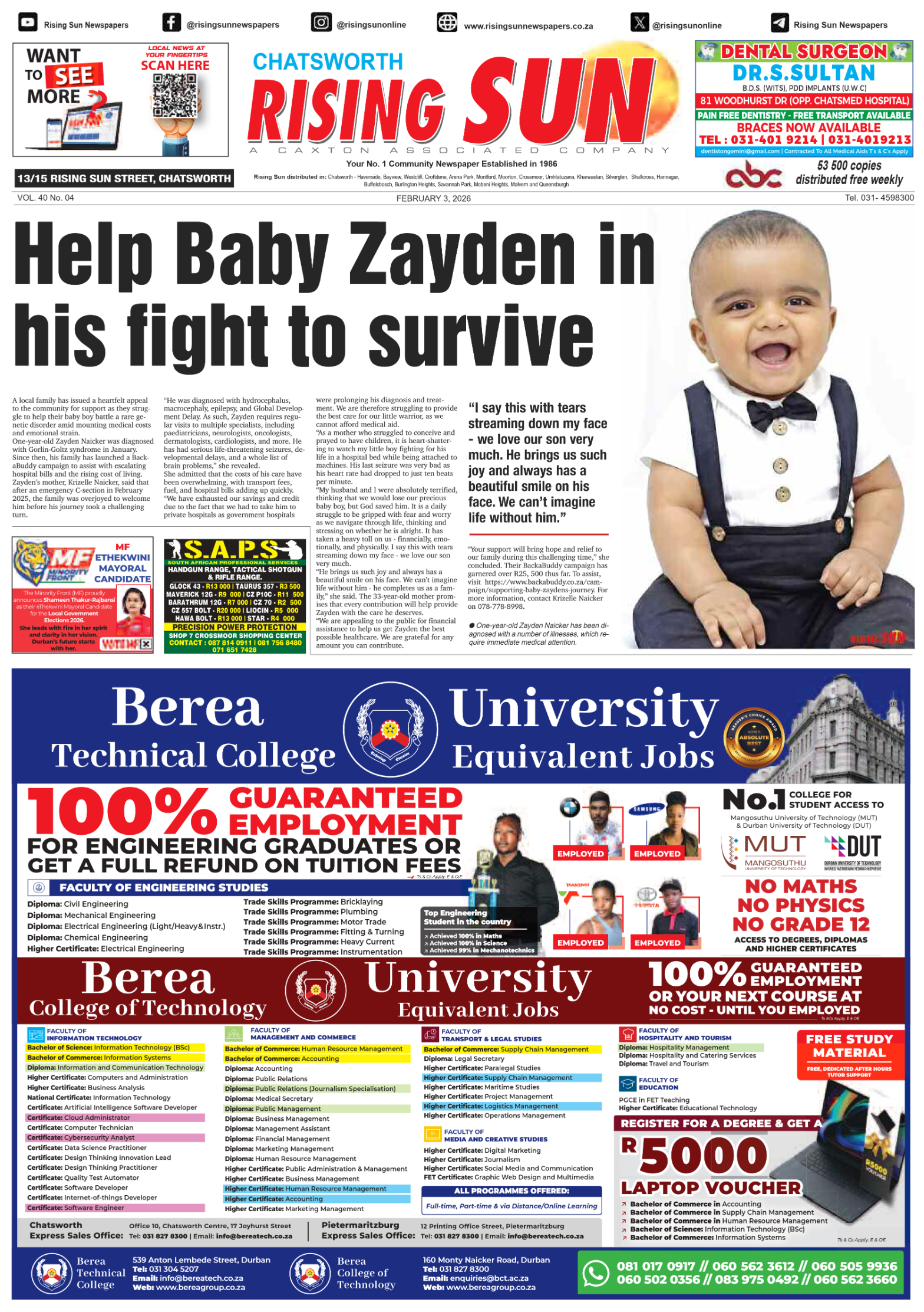 Rising Sun Chatsworth E-Paper, February 3, 2026 page 3