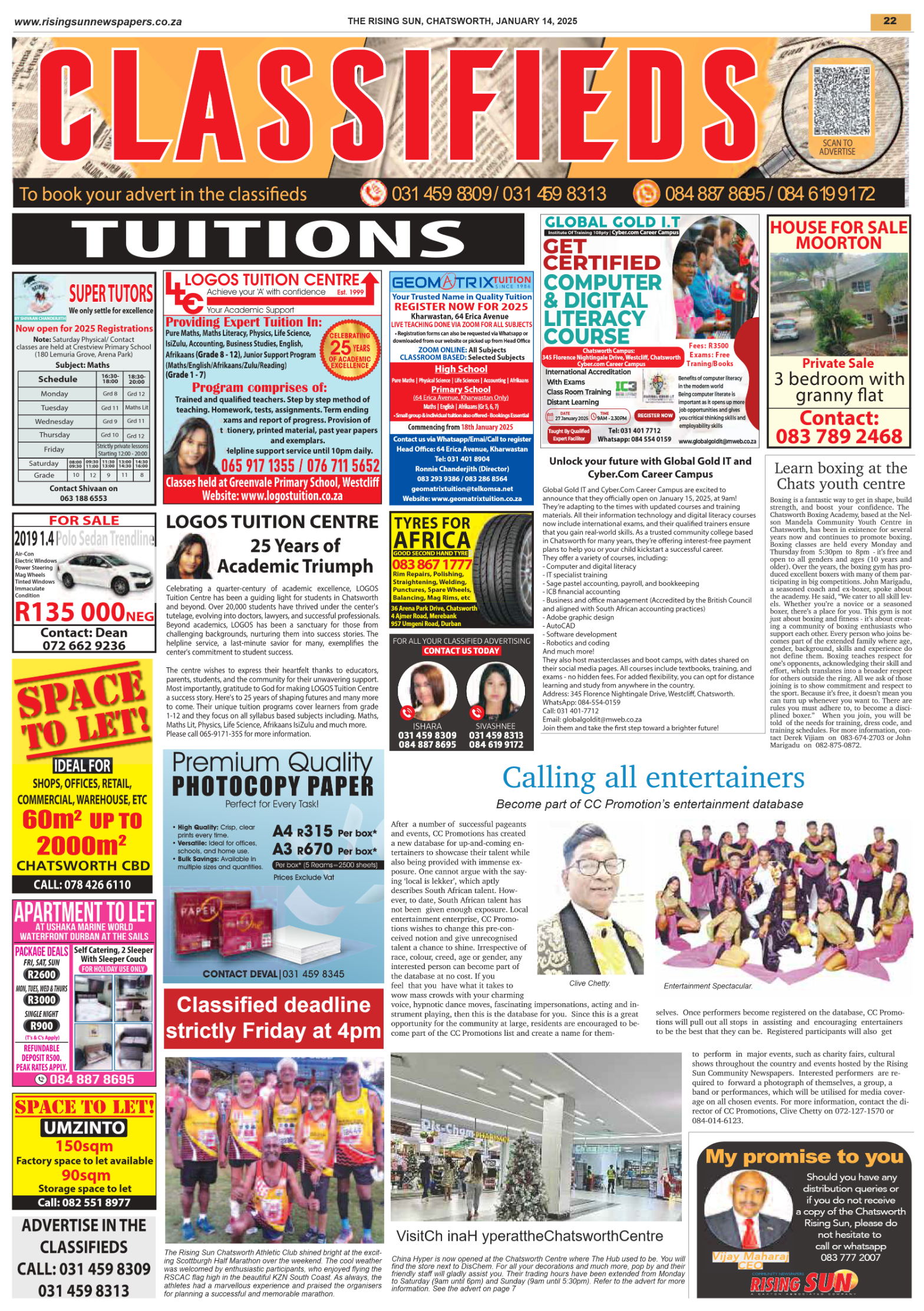 Rising Sun Chatsworth E-Paper, January 14, 2025 page 22