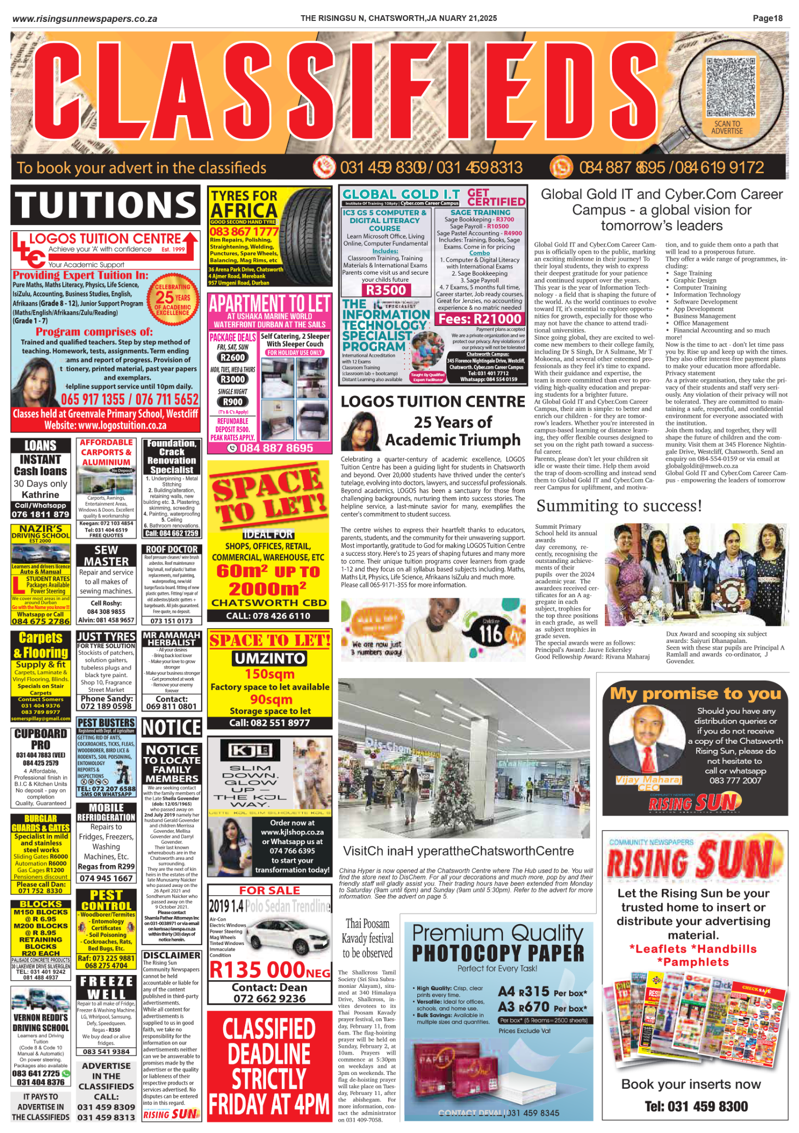 Rising Sun Chatsworth E-Paper, January 21, 2025 page 20