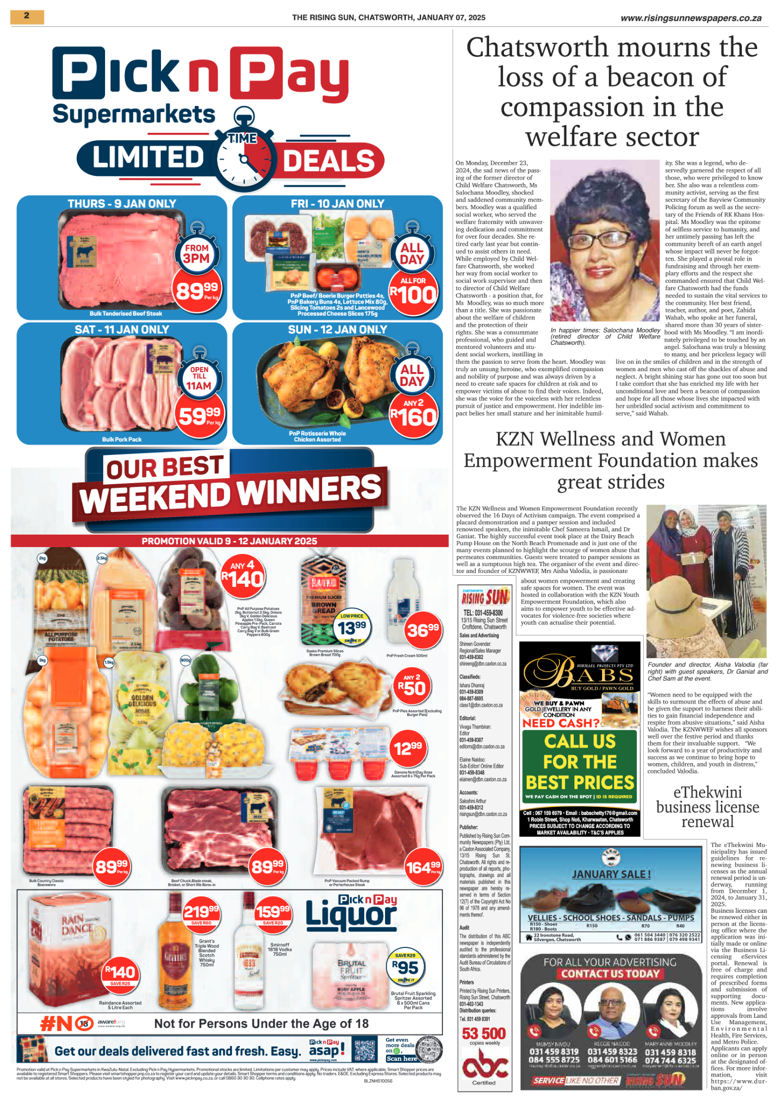 Rising Sun Chatsworth E-Paper, January 7, 2025 page 2