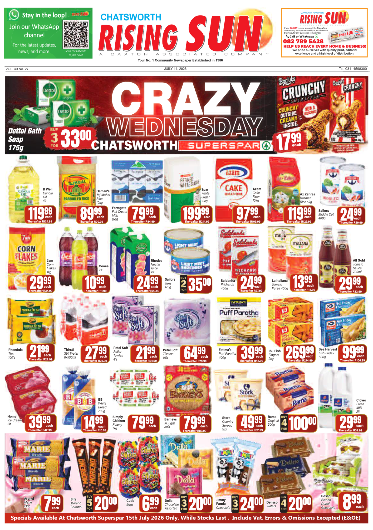 Rising Sun Chatsworth E-Paper, July 14, 2026 page 1