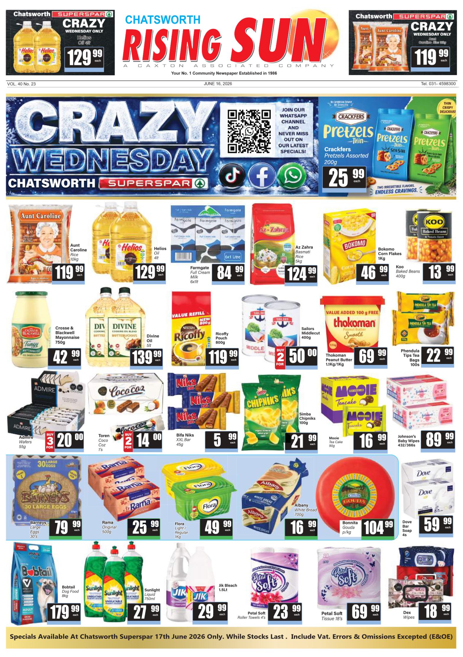 Rising Sun Chatsworth E-Paper, June 16, 2026 page 1