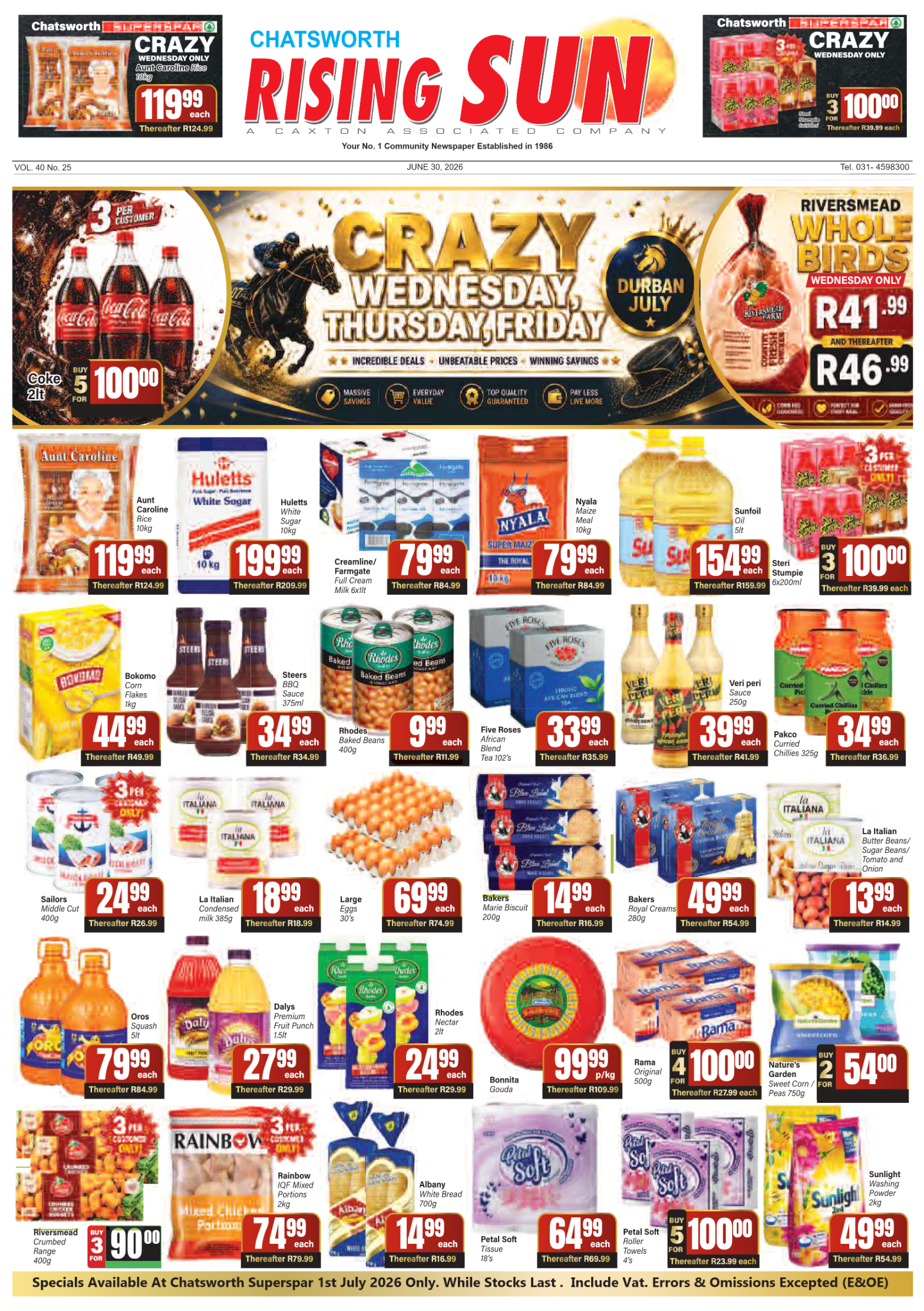 Rising Sun Chatsworth E-Paper, June 30, 2026 page 1