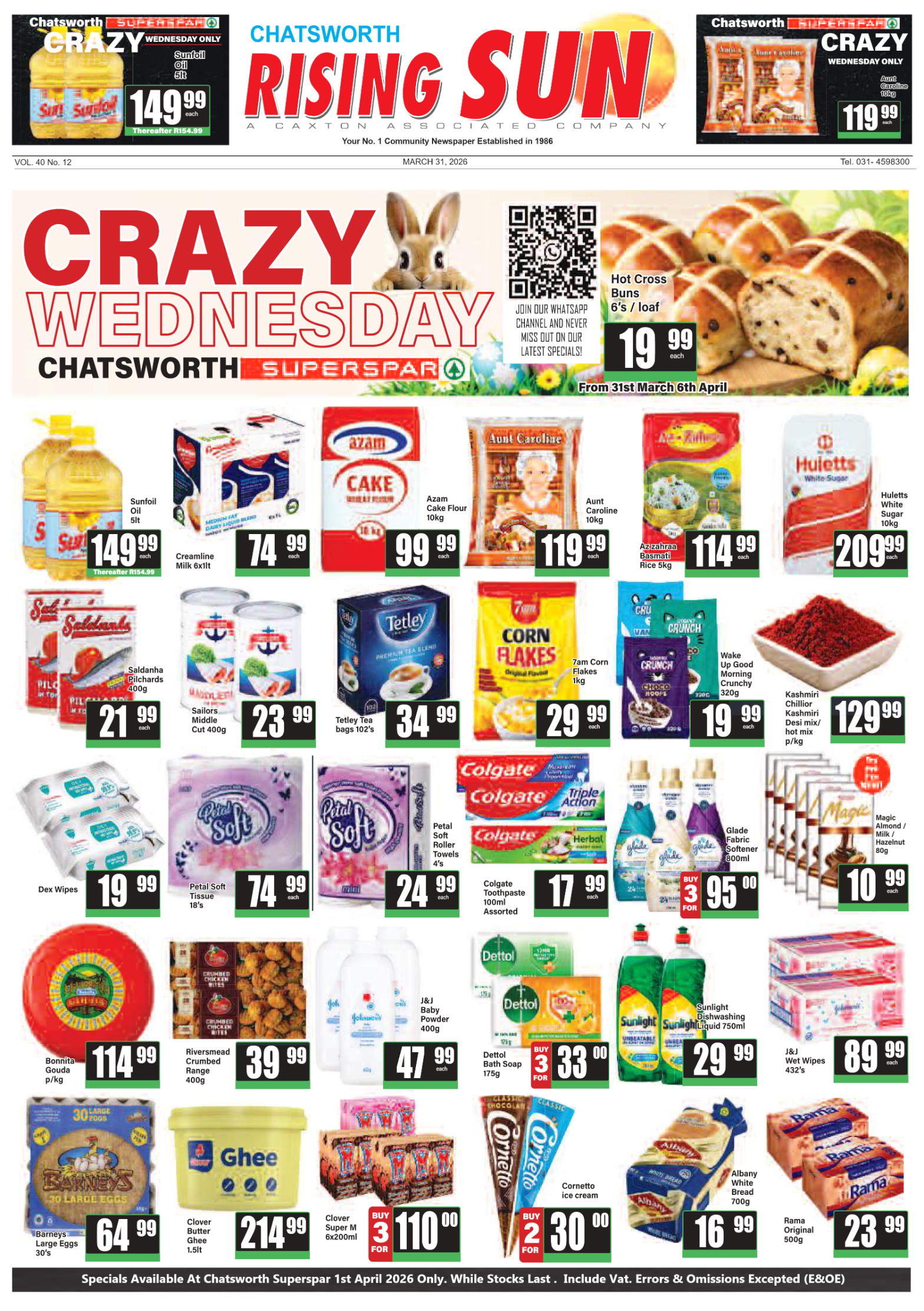 Rising Sun Chatsworth E-Paper, March 31, 2026 page 1