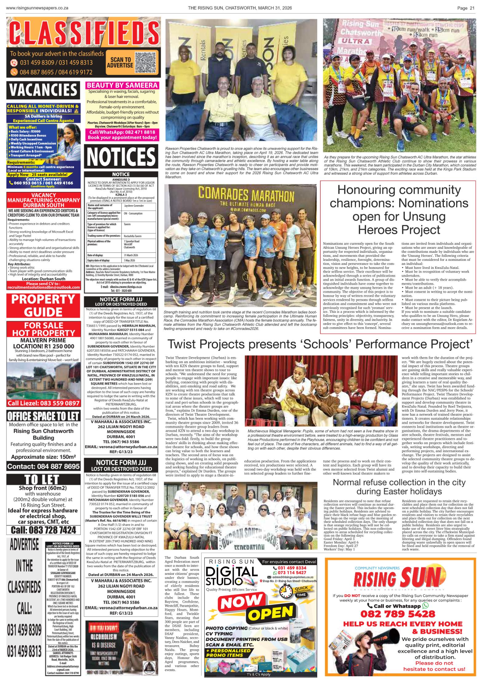 Rising Sun Chatsworth E-Paper, March 31, 2026 page 23
