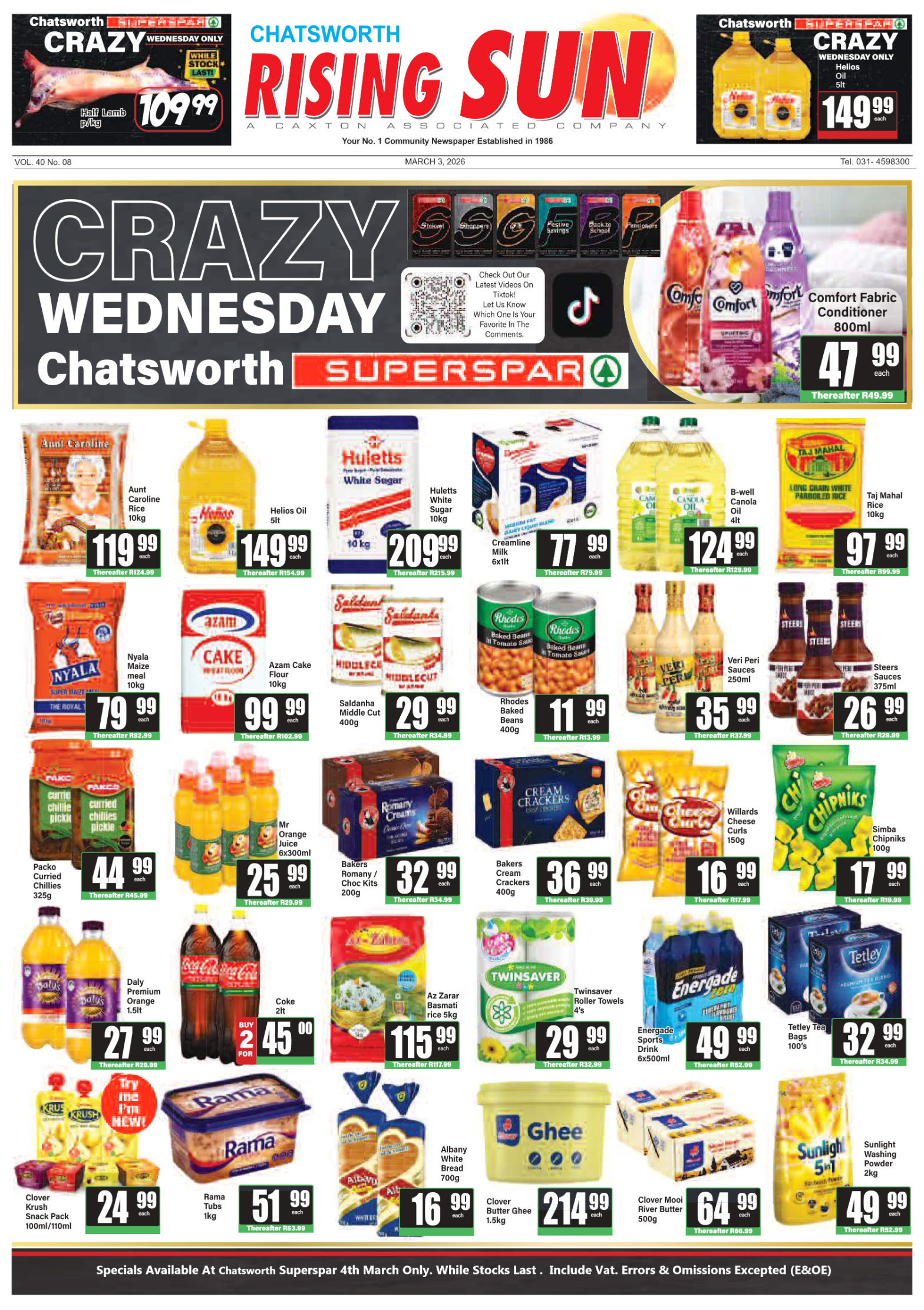 Rising Sun Chatsworth E-Paper, March 3, 2026 page 1