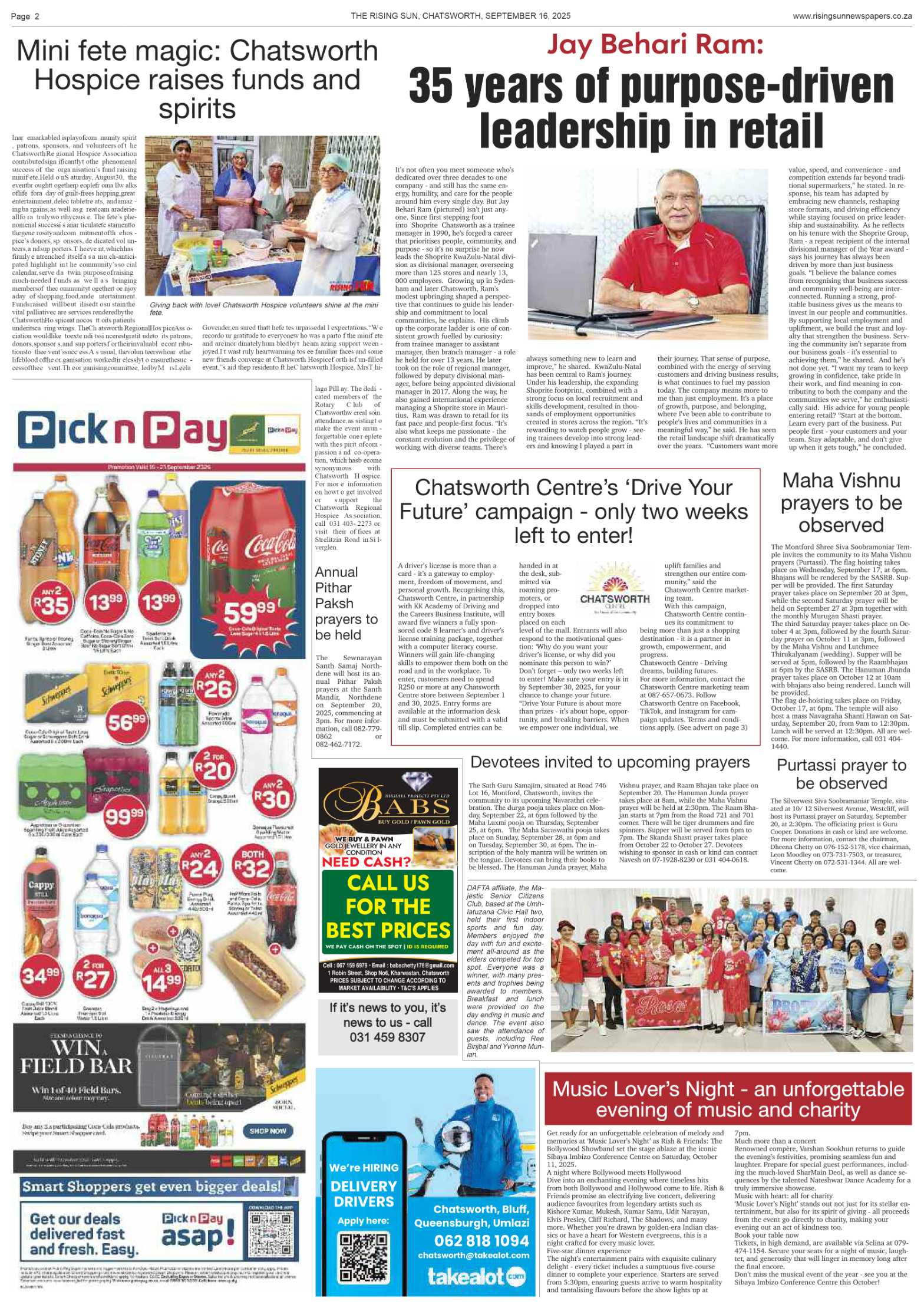 Rising Sun Chatsworth E-Paper, September 16, 2025 page 2