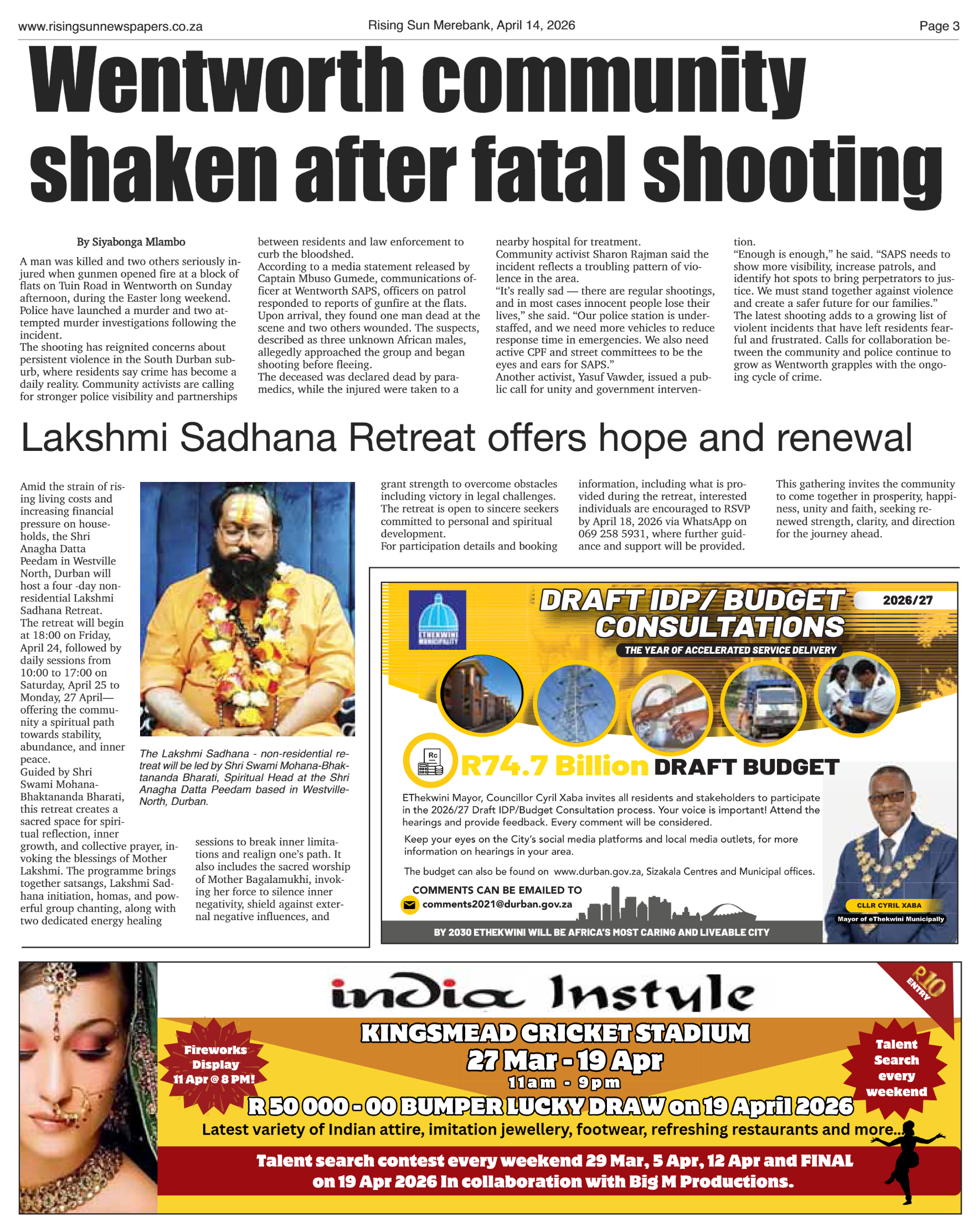 Rising Sun Merebank E-Paper, April 14, 2026 page 3