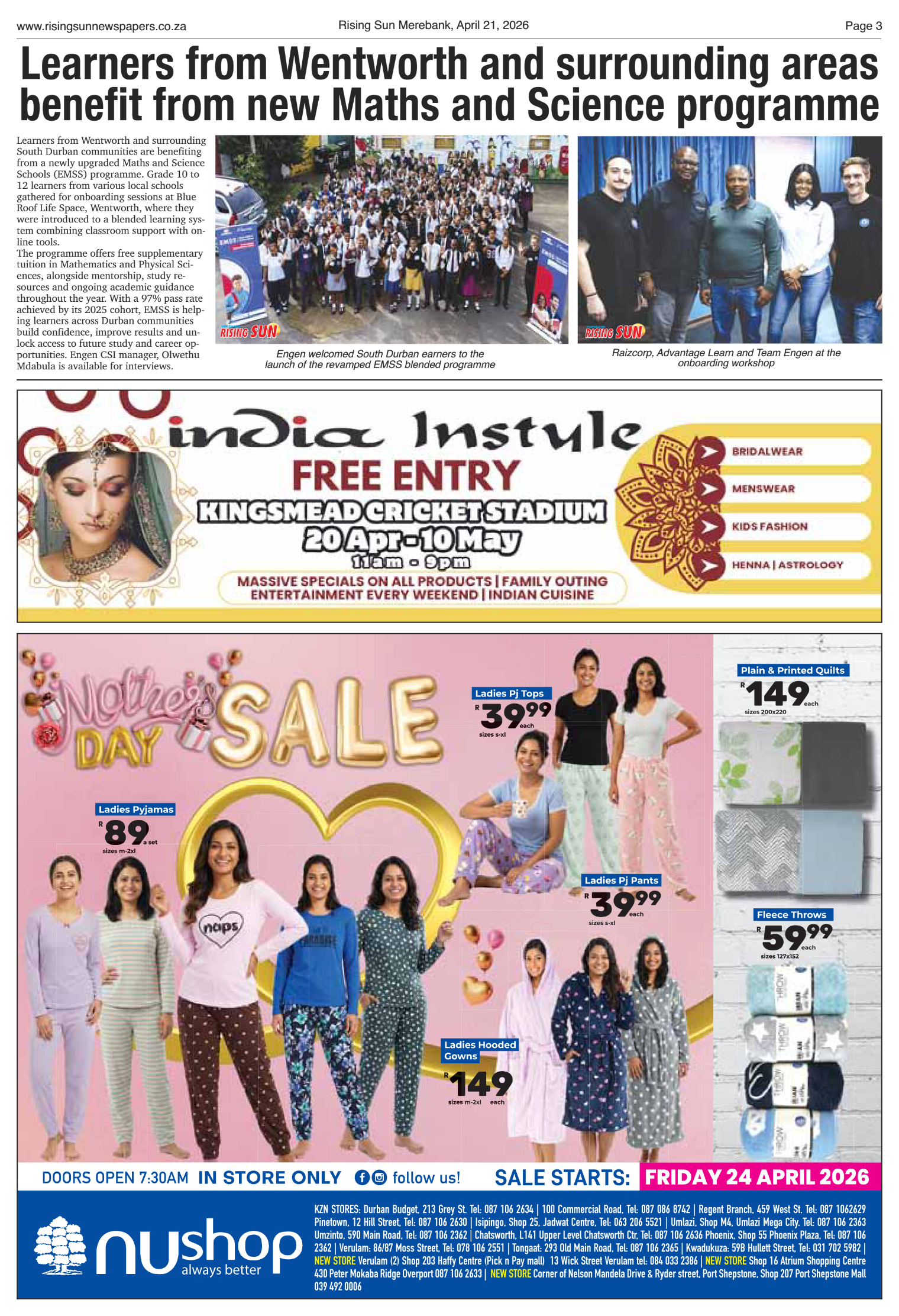 Rising Sun Merebank E-Paper, April 21, 2026 page 3