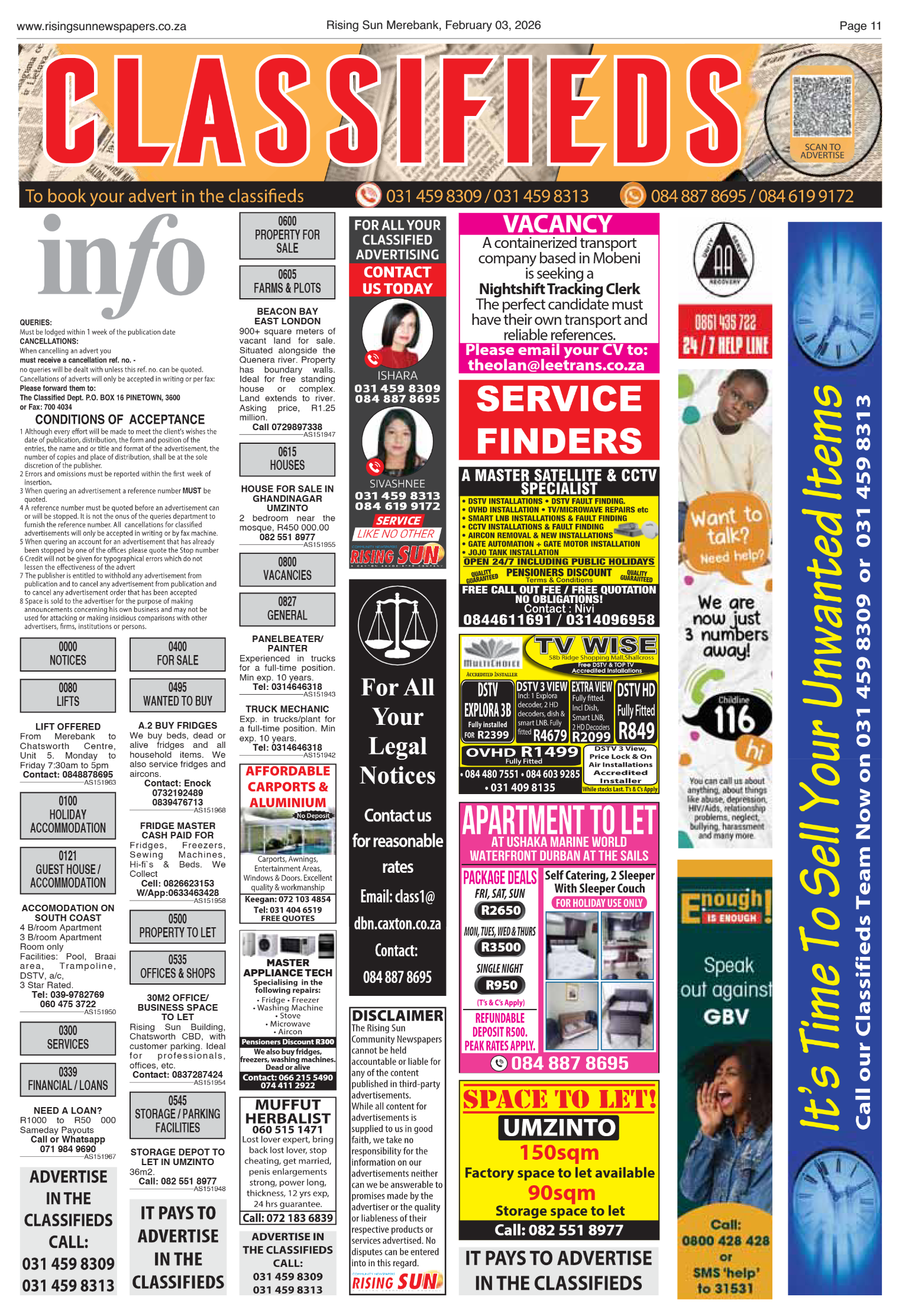 Rising Sun Merebank E-Paper, February 3, 2026 page 11