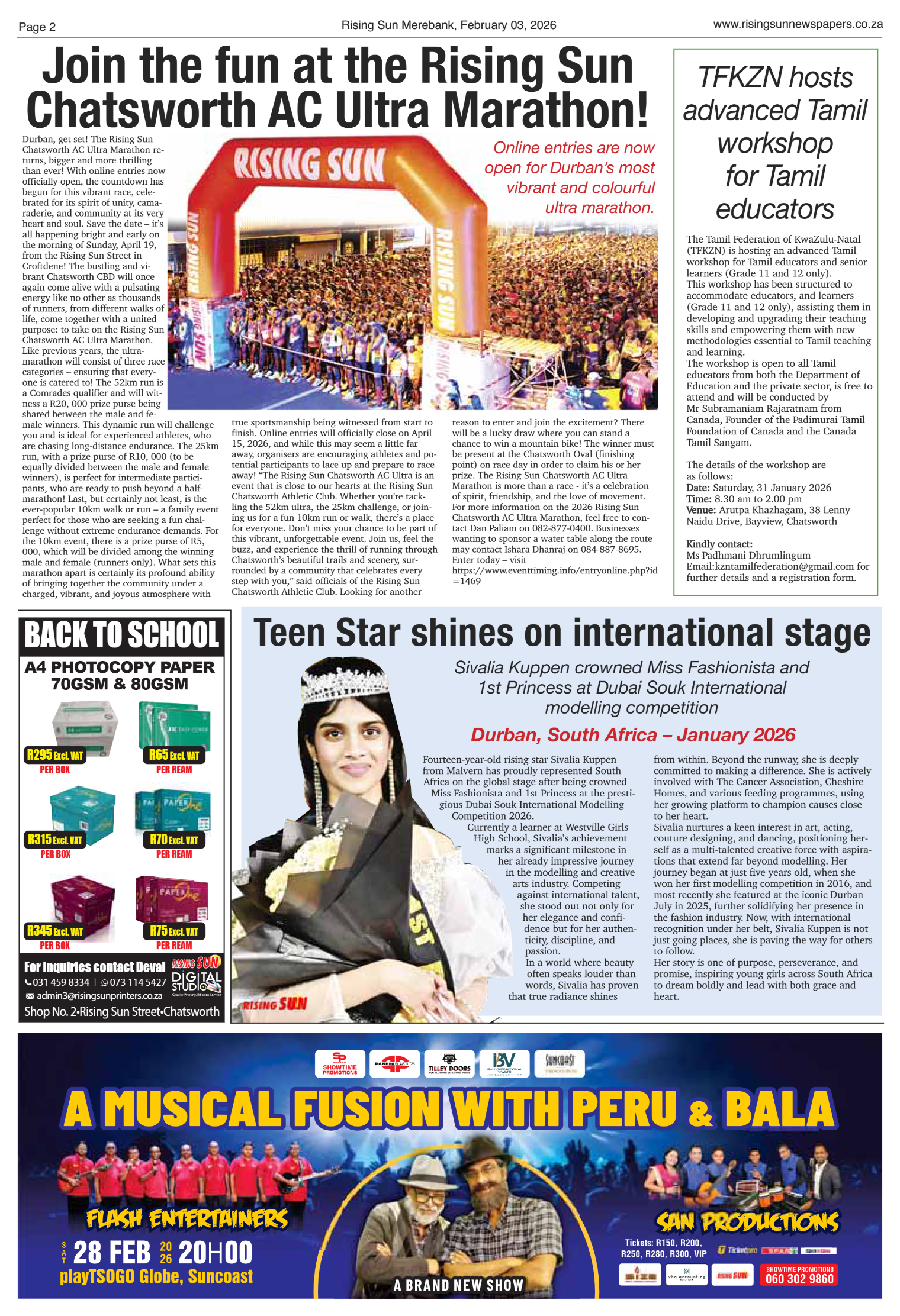 Rising Sun Merebank E-Paper, February 3, 2026 page 2