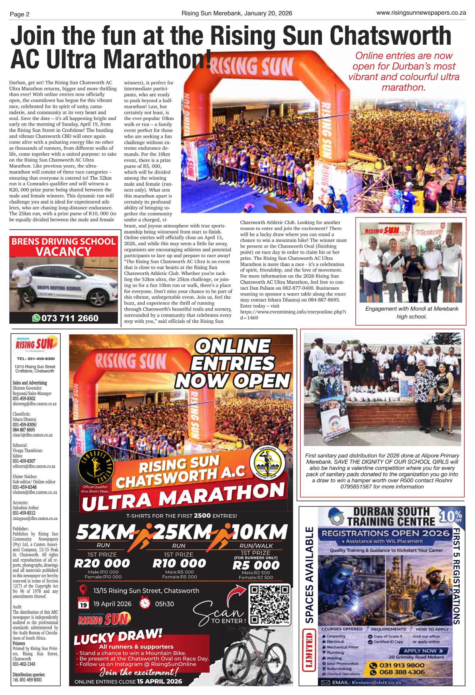 Rising Sun Merebank E-Paper, January 20, 2026 page 2
