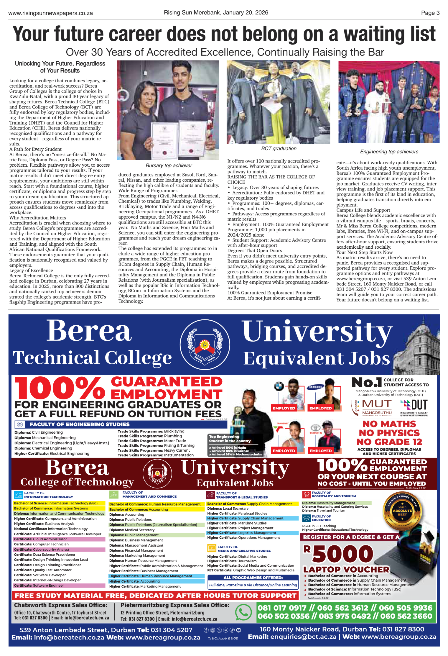 Rising Sun Merebank E-Paper, January 20, 2026 page 3