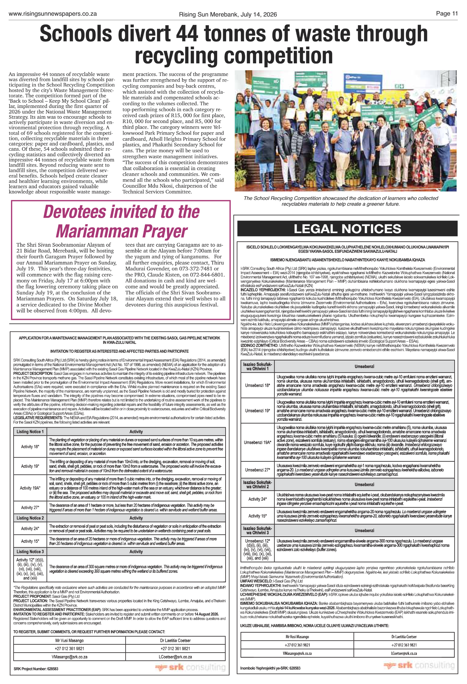 Rising Sun Merebank E-Paper, July 14, 2026 page 11