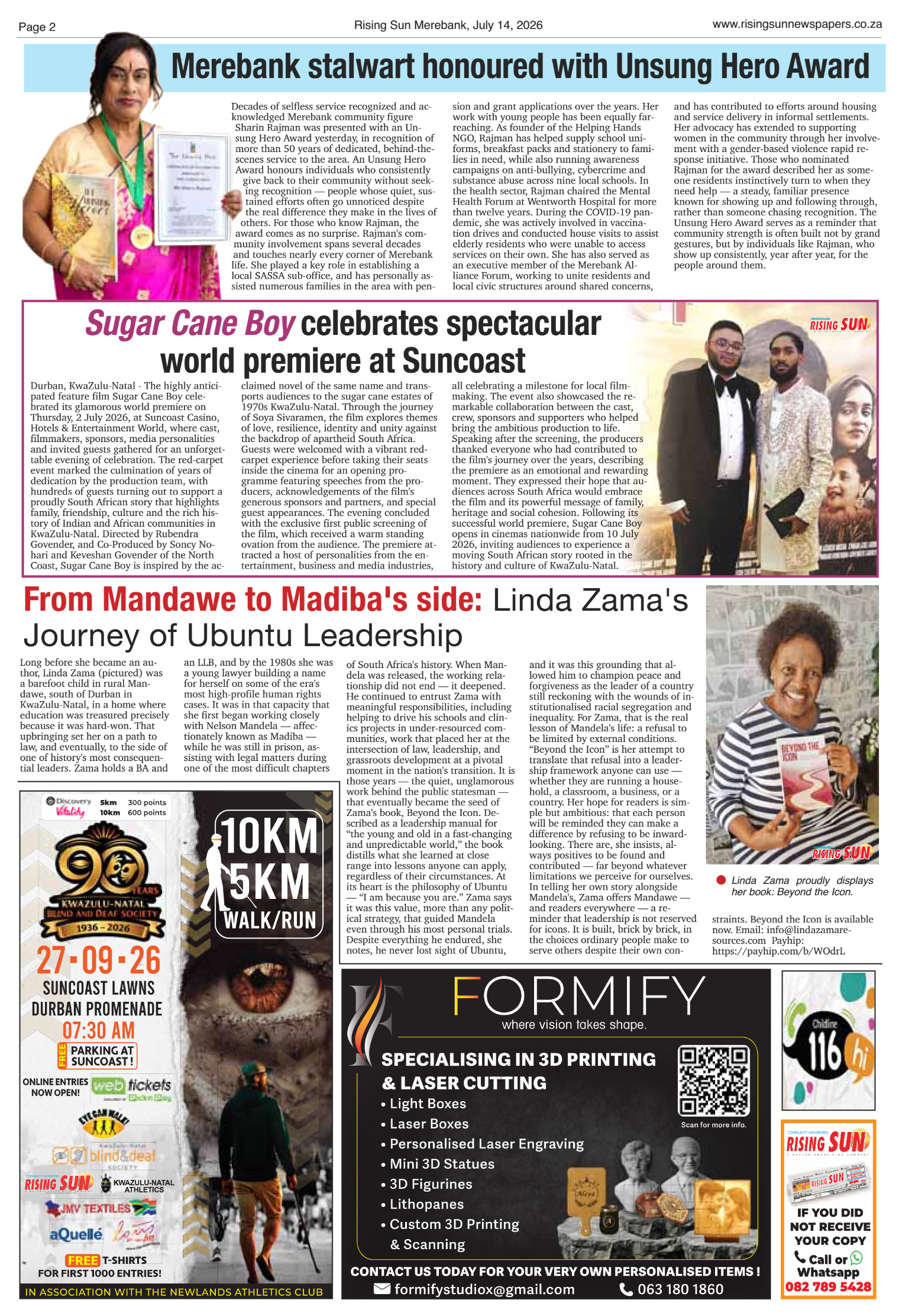 Rising Sun Merebank E-Paper, July 14, 2026 page 2