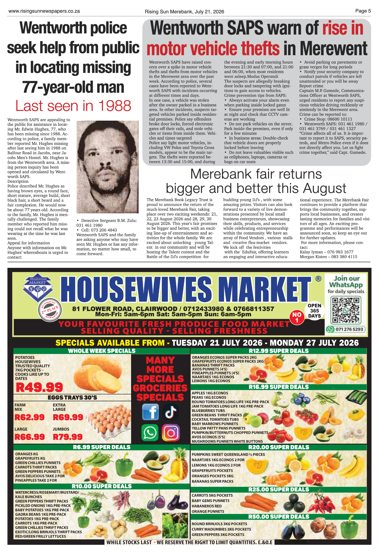 Rising Sun Merebank E-Paper, July 21, 2026 page 5