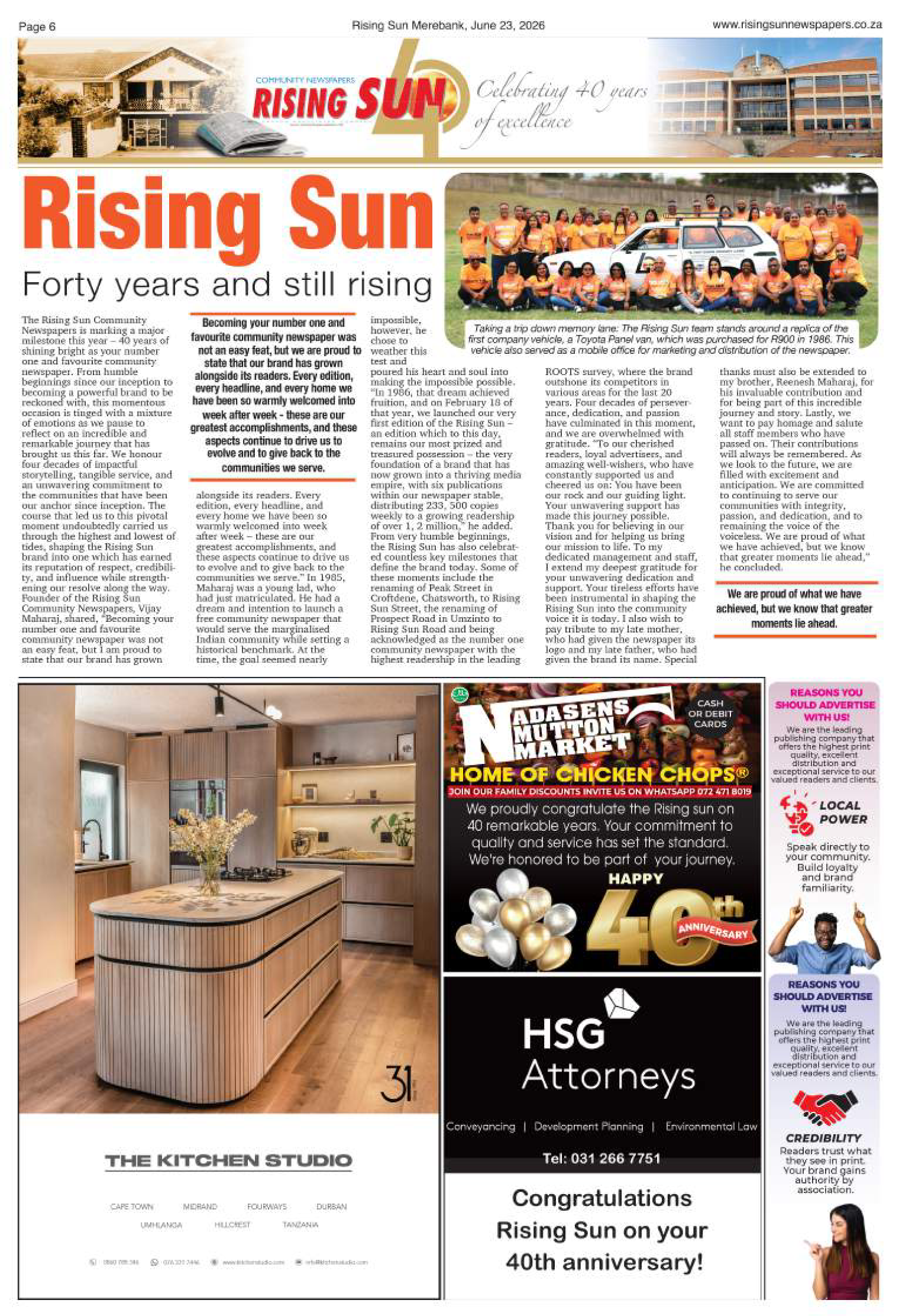 Rising Sun Merebank E-Paper, June 23, 2026 page 6