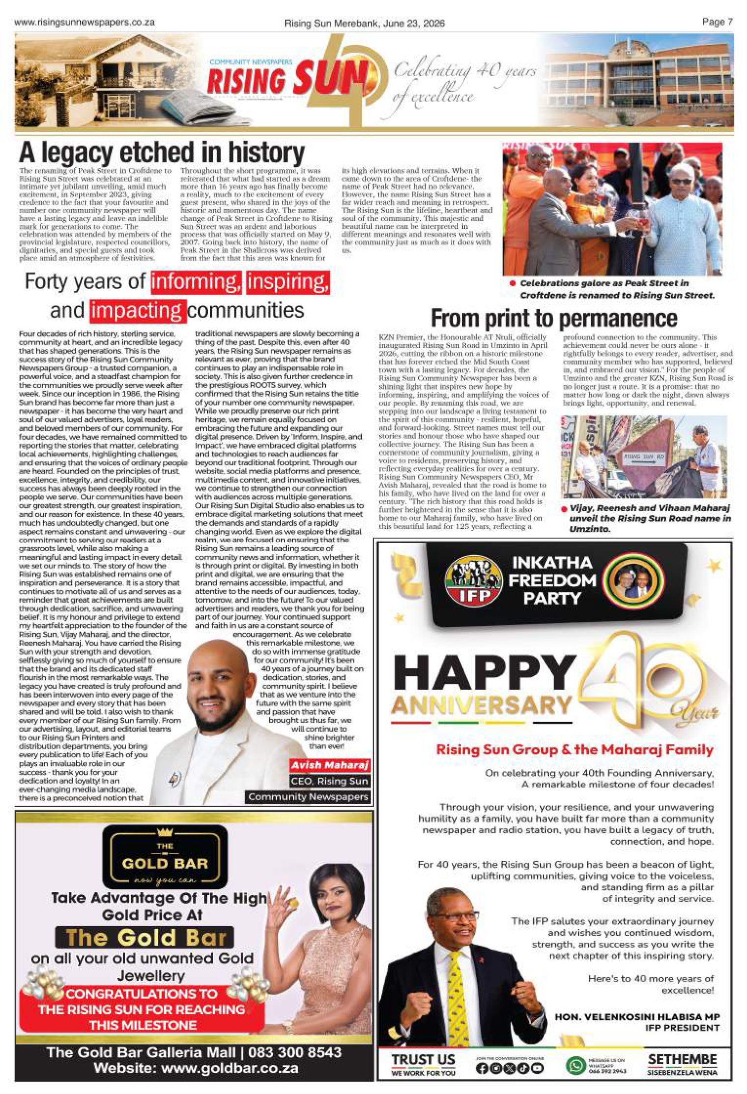 Rising Sun Merebank E-Paper, June 23, 2026 page 7
