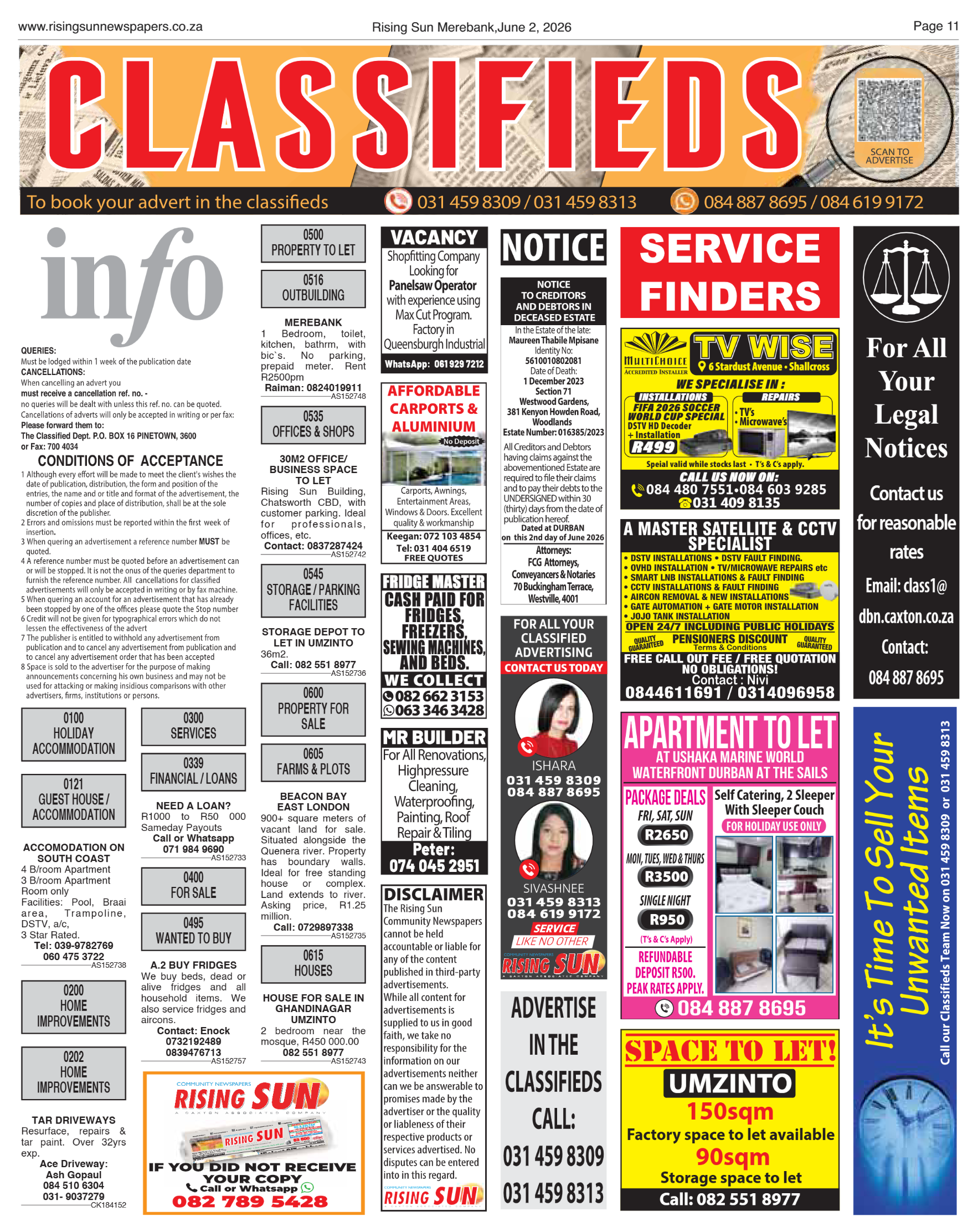 Rising Sun Merebank E-Paper, June 2, 2026 page 11
