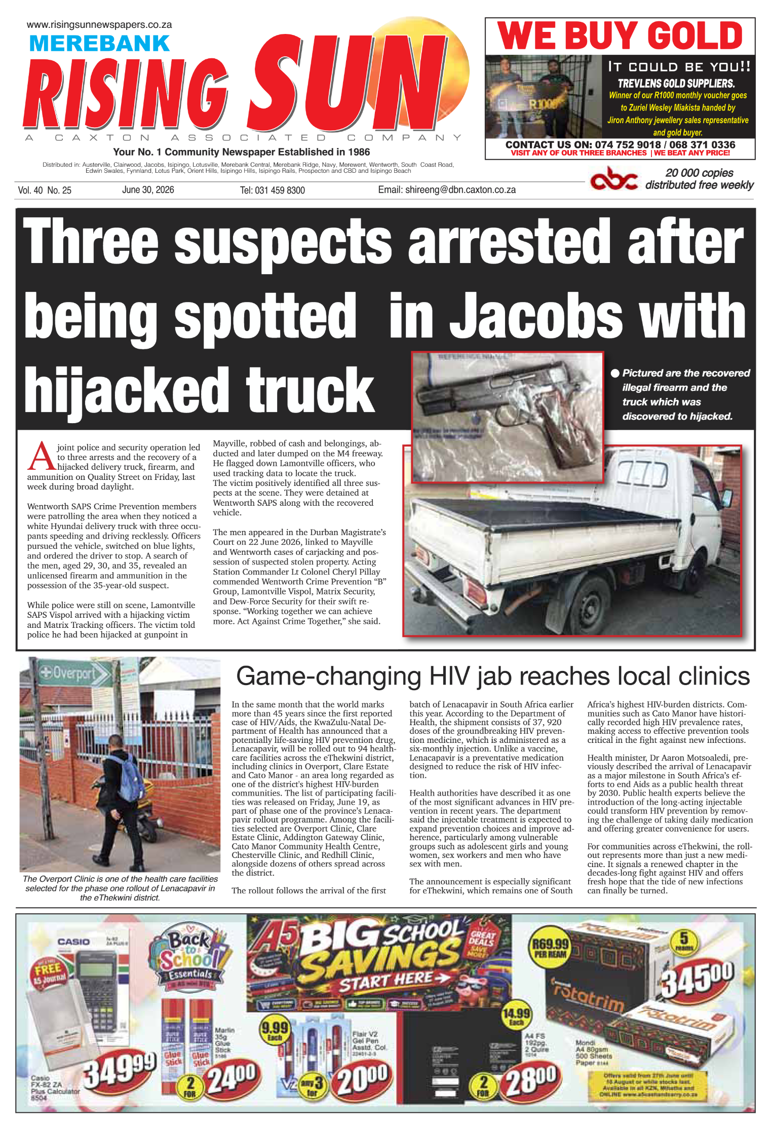 Rising Sun Merebank E-Paper, June 30, 2026 page 1