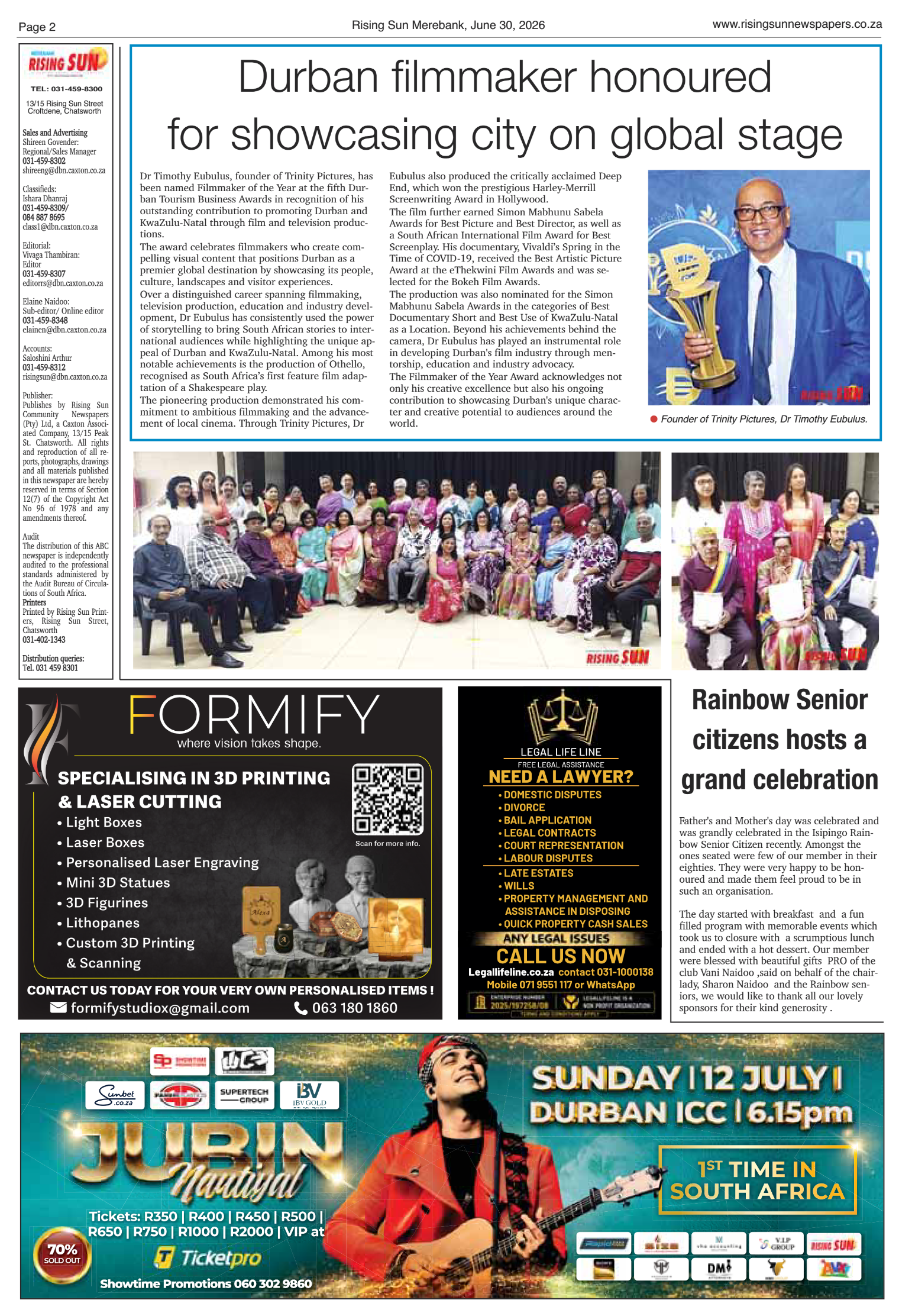 Rising Sun Merebank E-Paper, June 30, 2026 page 2