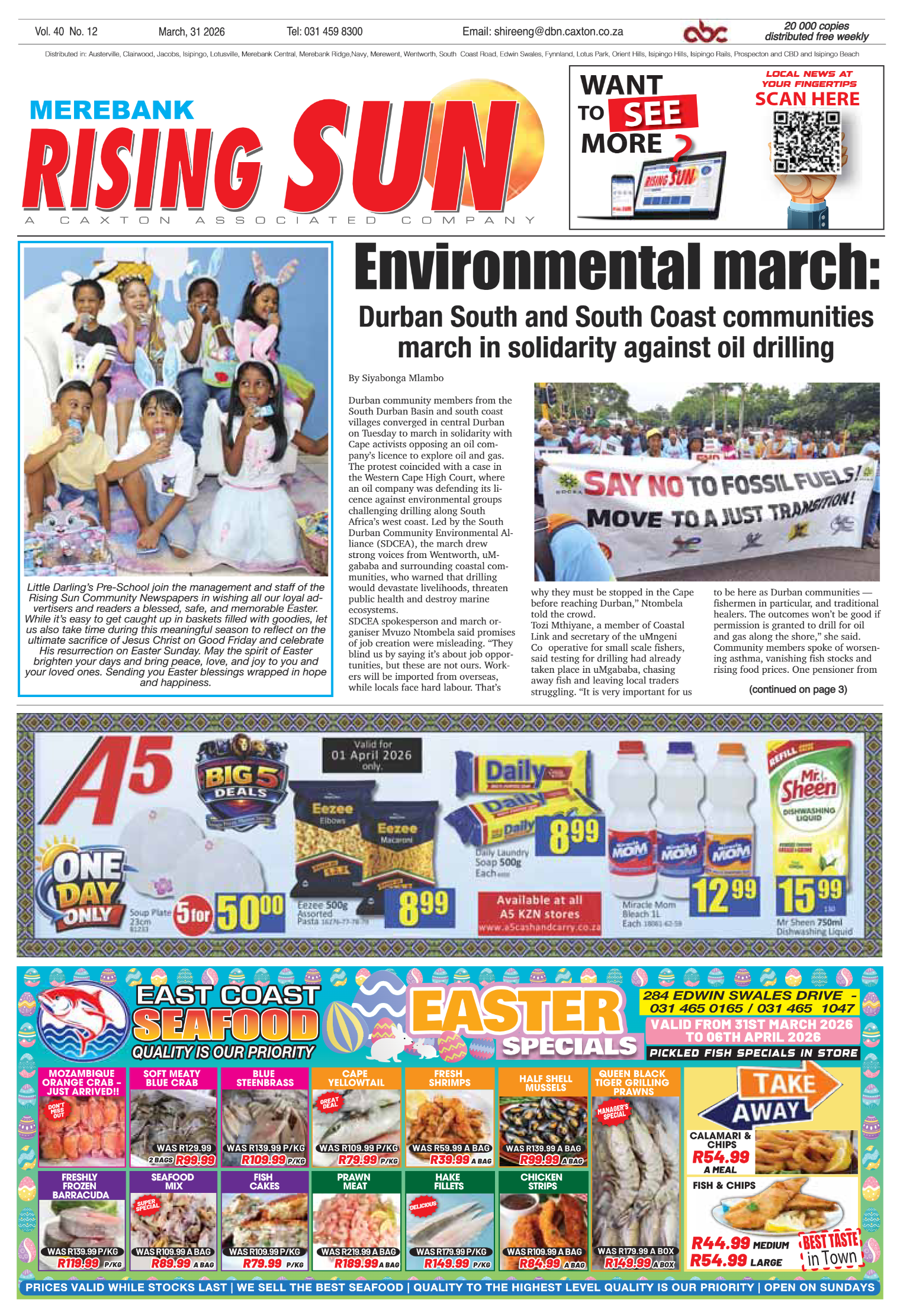 Rising Sun Merebank E-Paper, March 31, 2026 page 1