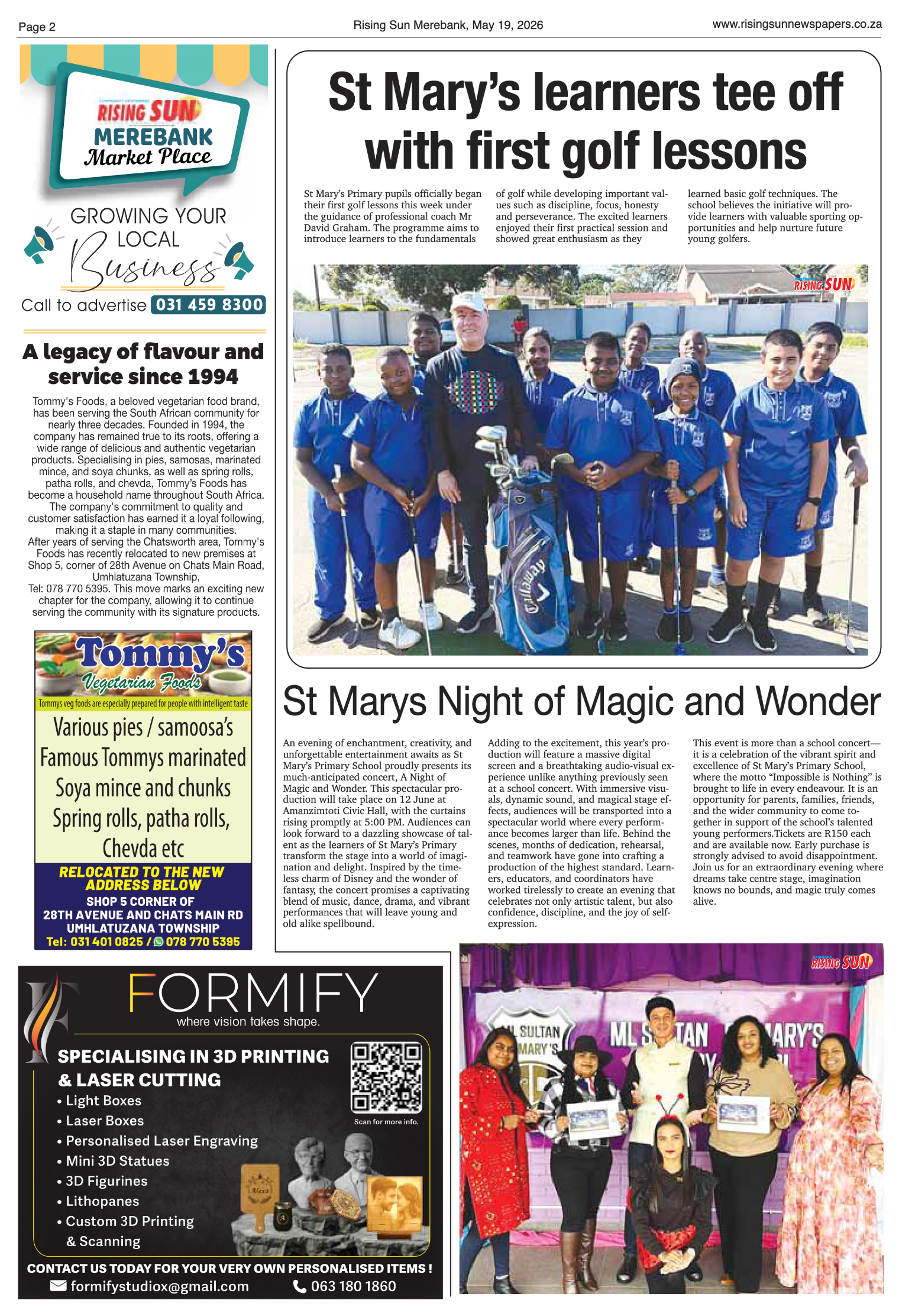 Rising Sun Merebank E-Paper, May 19, 2026 page 2