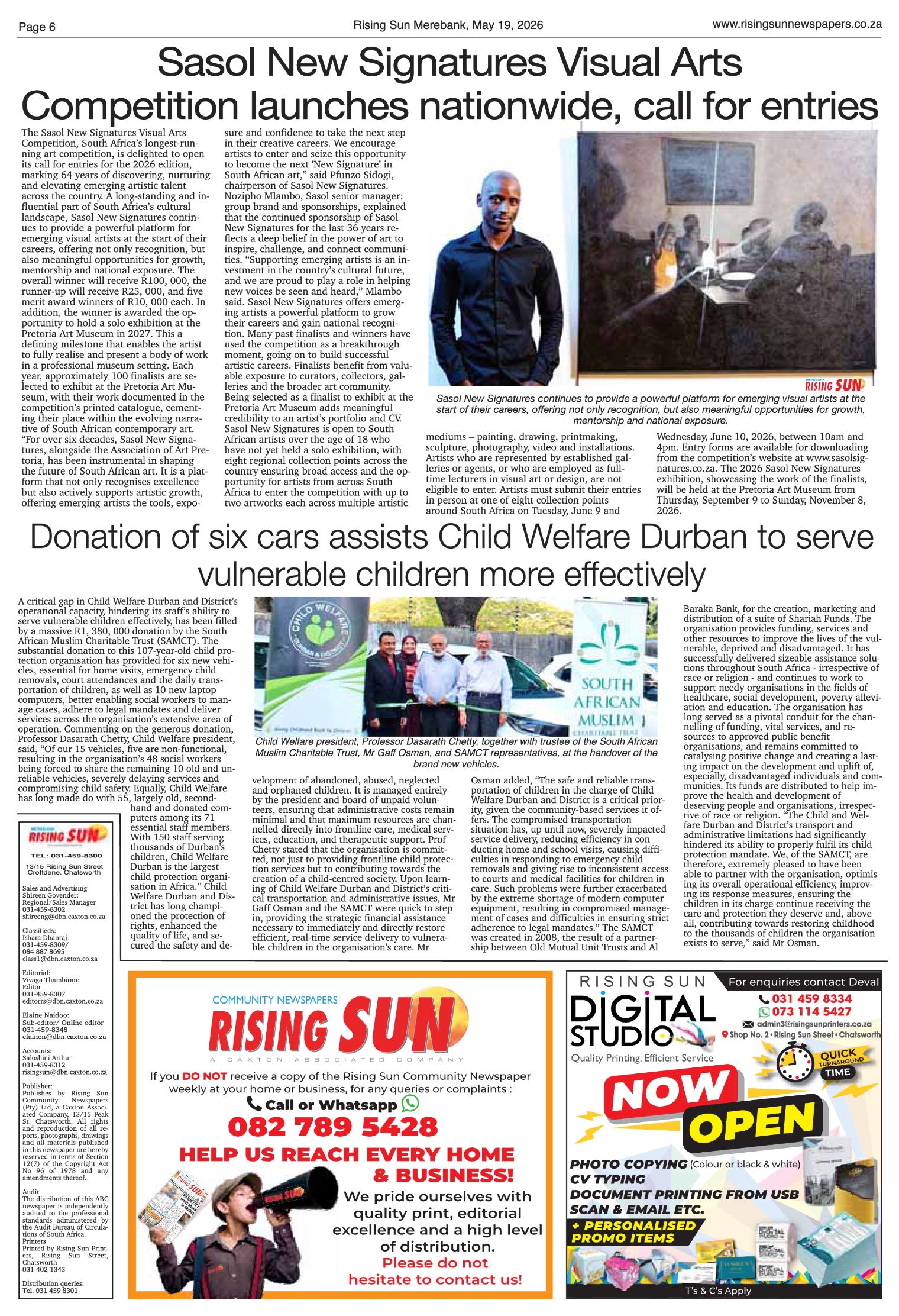 Rising Sun Merebank E-Paper, May 19, 2026 page 6