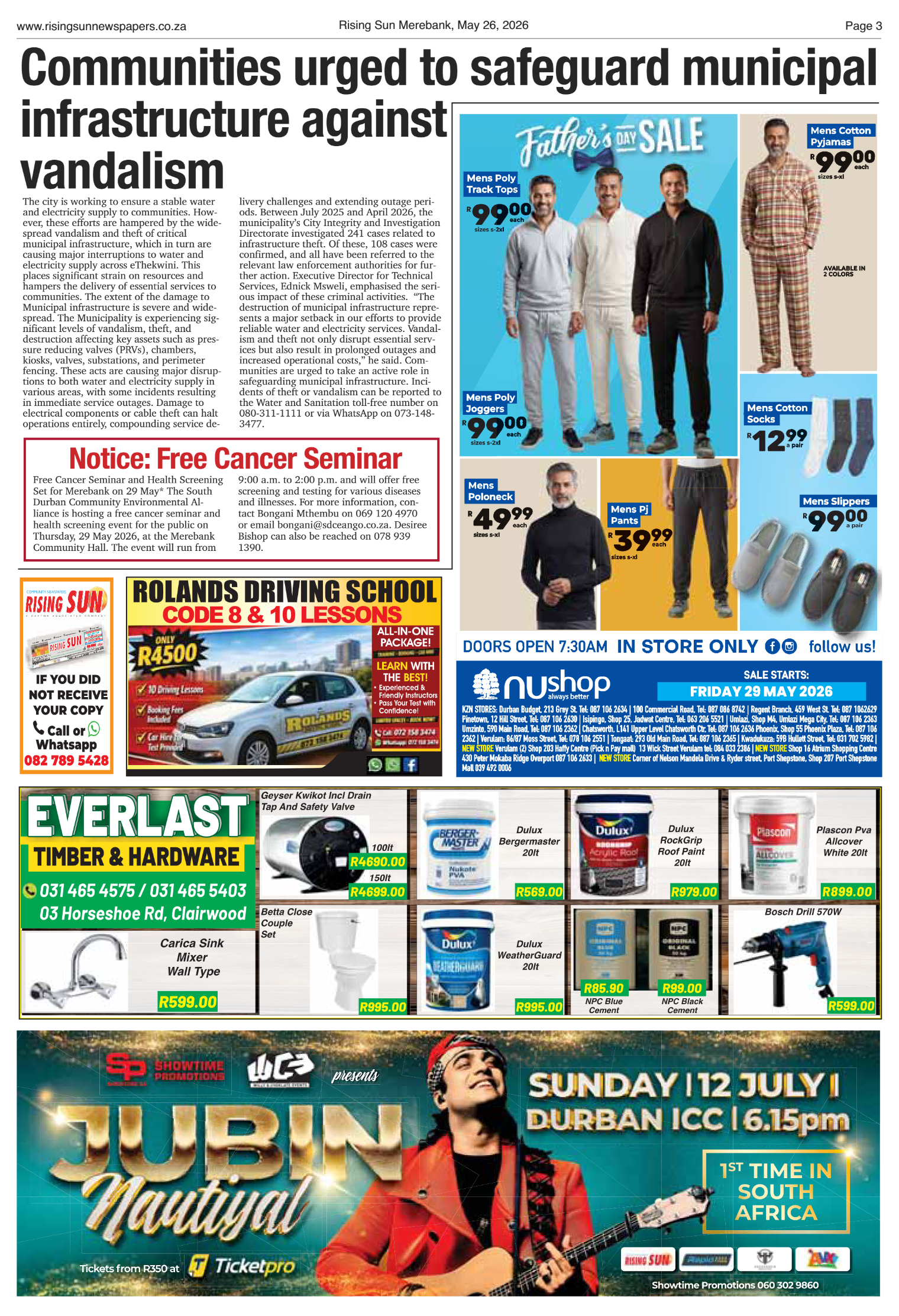 Rising Sun Merebank E-Paper, May 26, 2026 page 3
