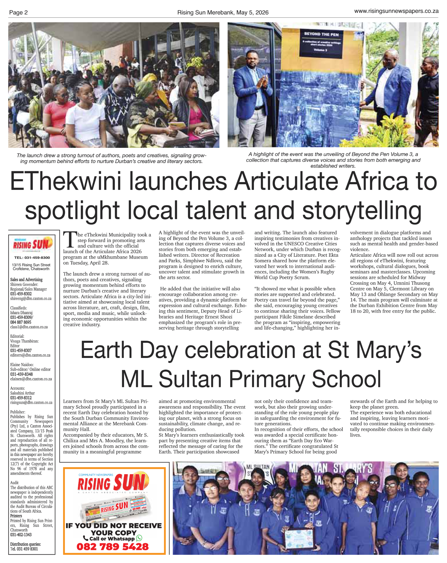 Rising Sun Merebank E-Paper, May 5, 2026 page 2