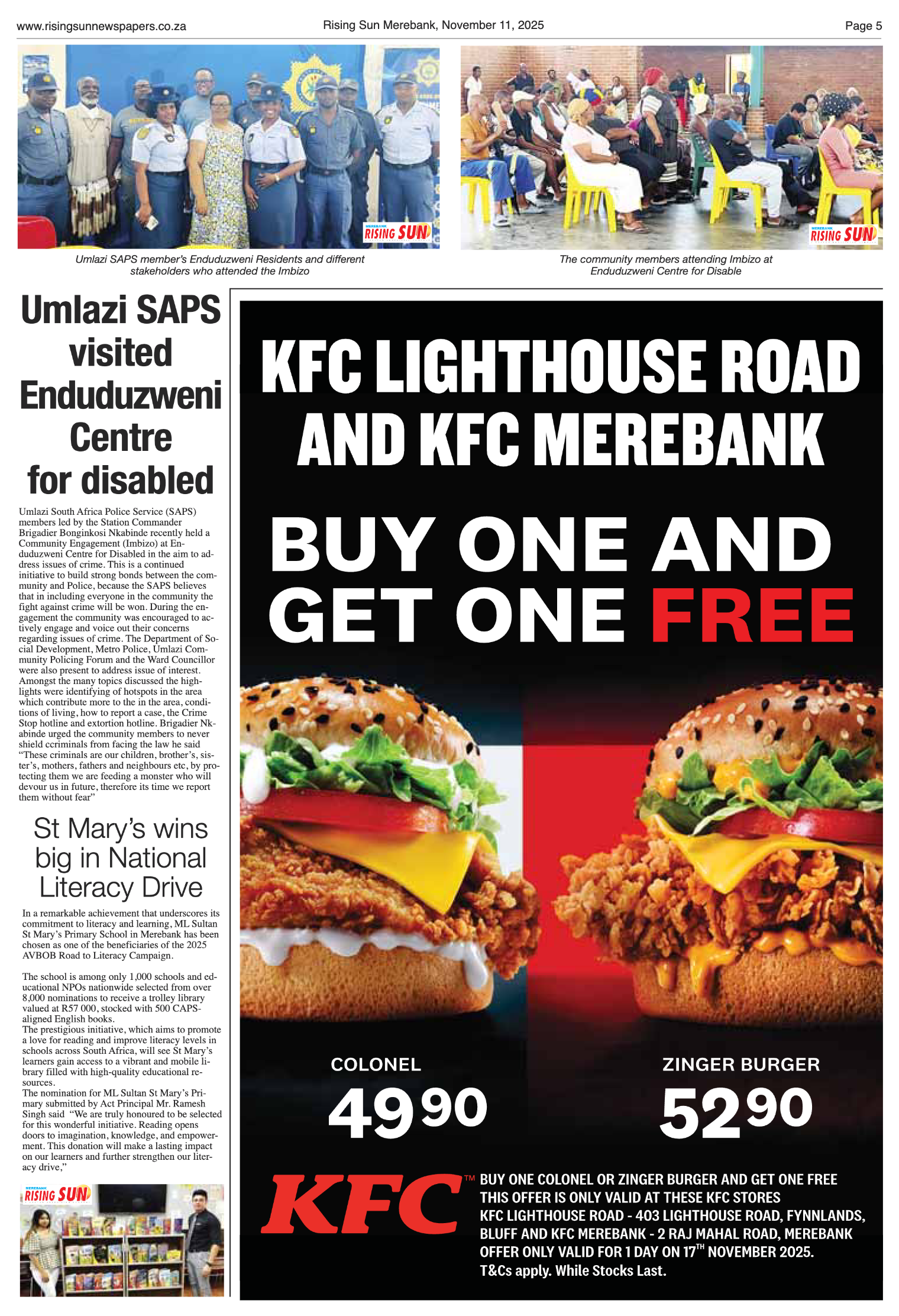 Rising Sun Merebank E-Paper, November 11, 2025 page 5