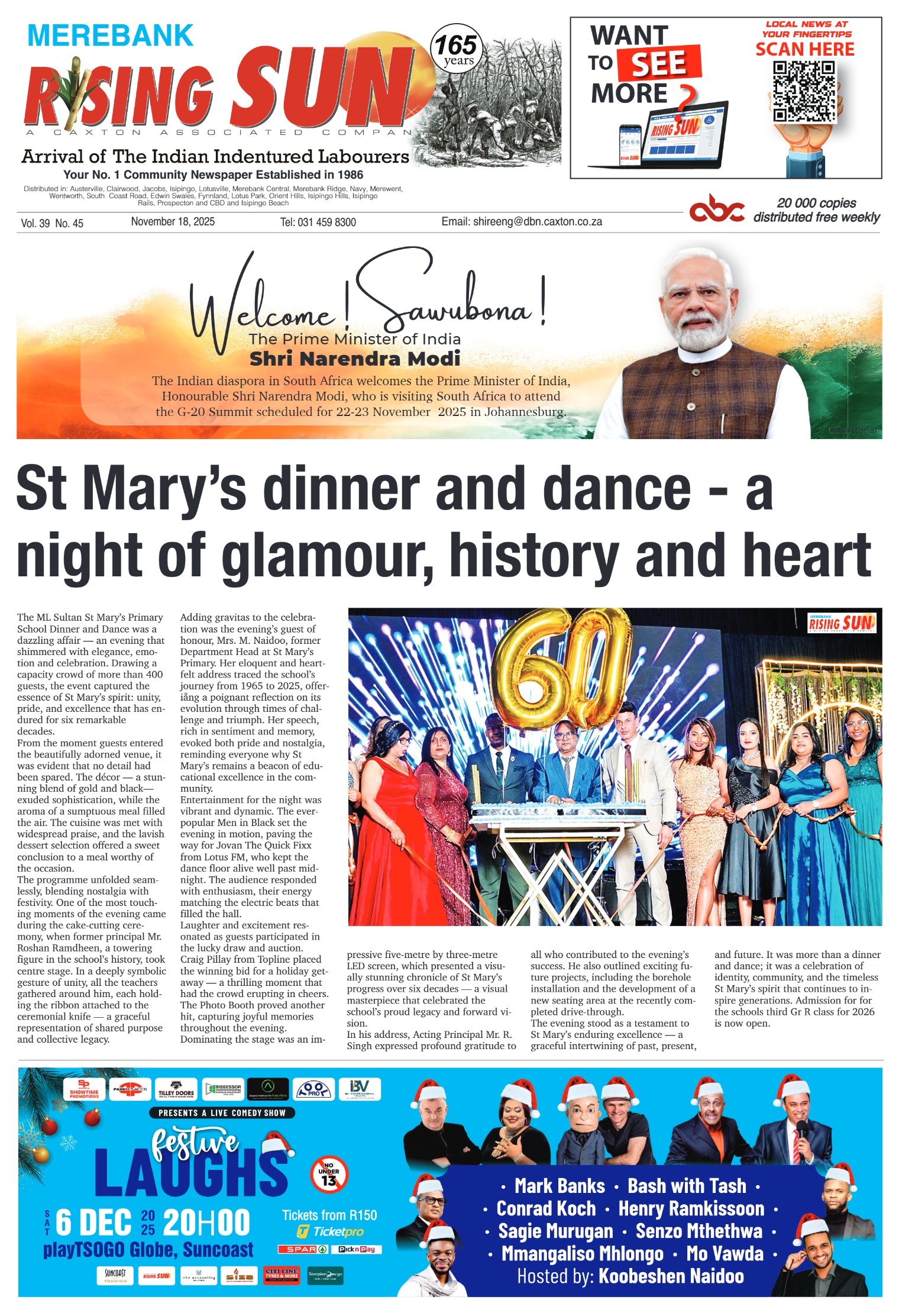 Rising Sun Merebank E-Paper, November 18, 2025 page 1