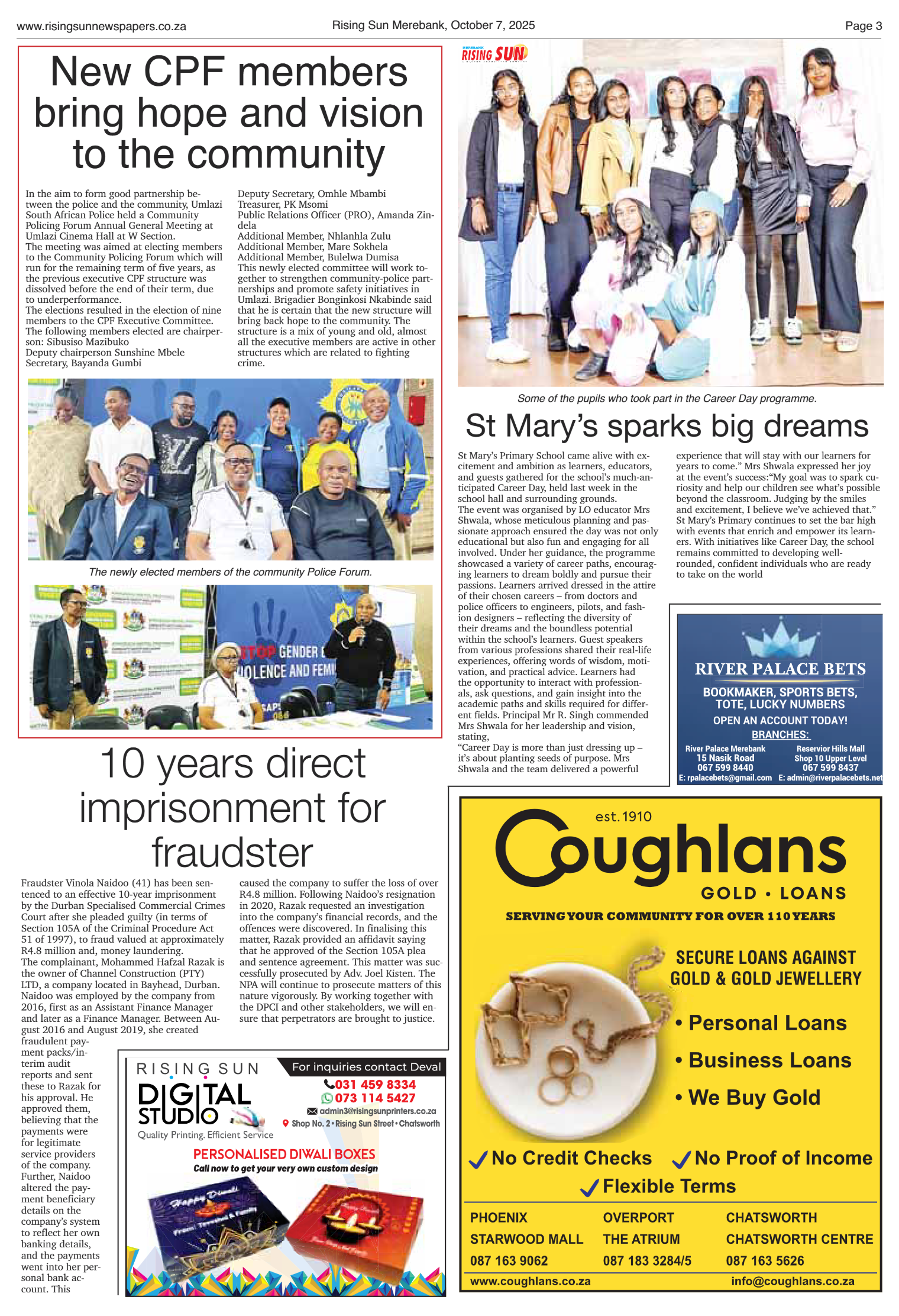 Rising Sun Merebank E-Paper, October 7, 2025 page 3