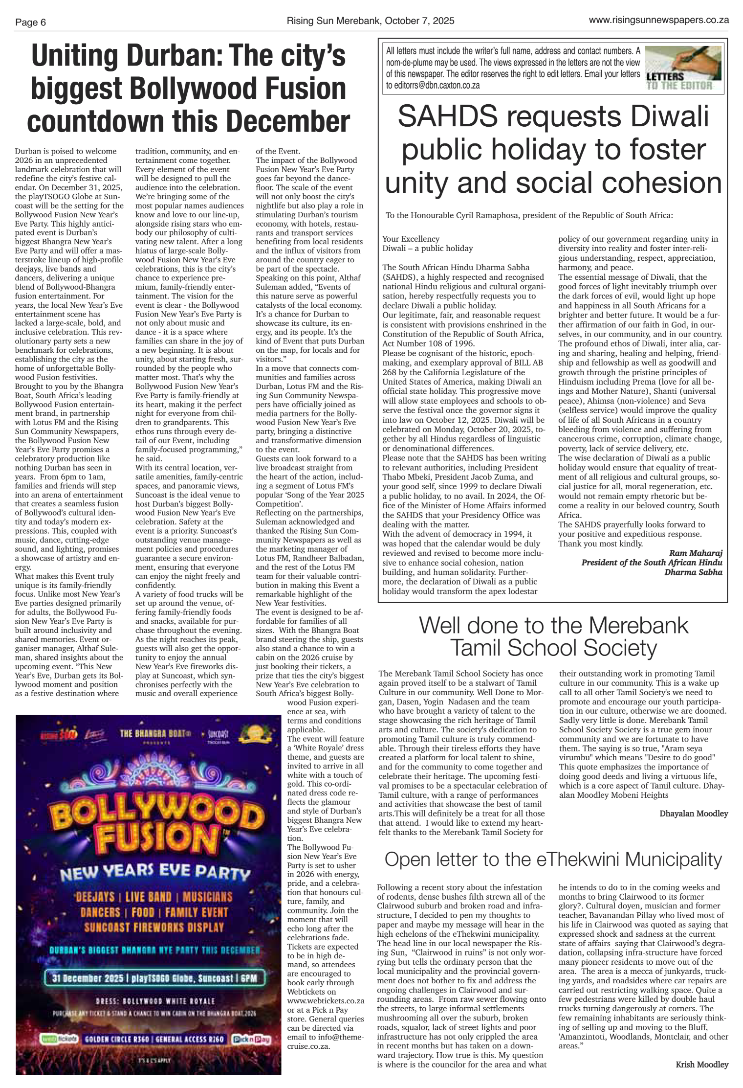 Rising Sun Merebank E-Paper, October 7, 2025 page 6