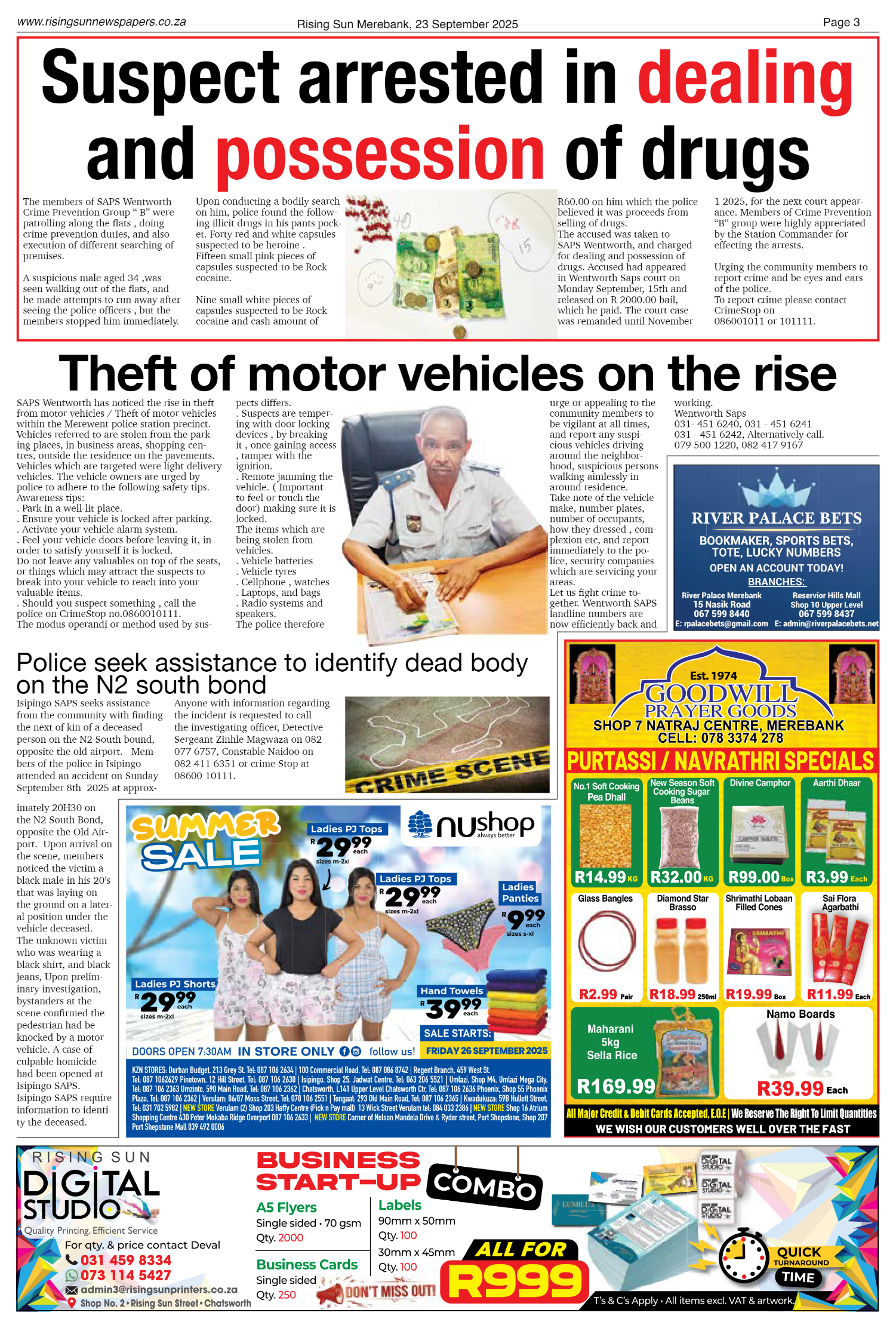 Rising Sun Merebank E-Paper, September 23, 2025 page 3