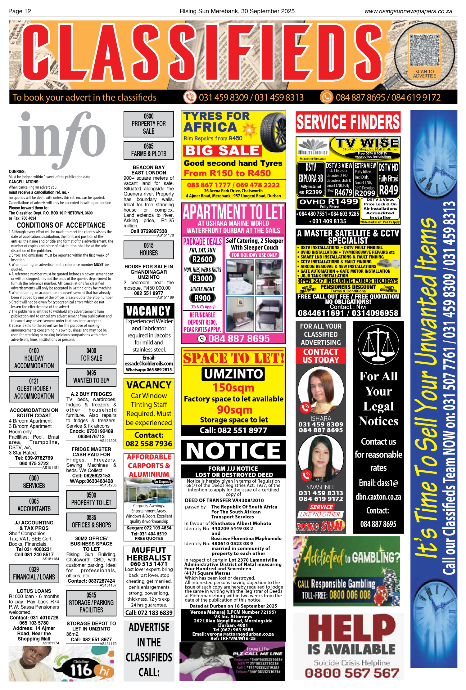 Rising Sun Merebank E-Paper, September 30, 2025 page 12